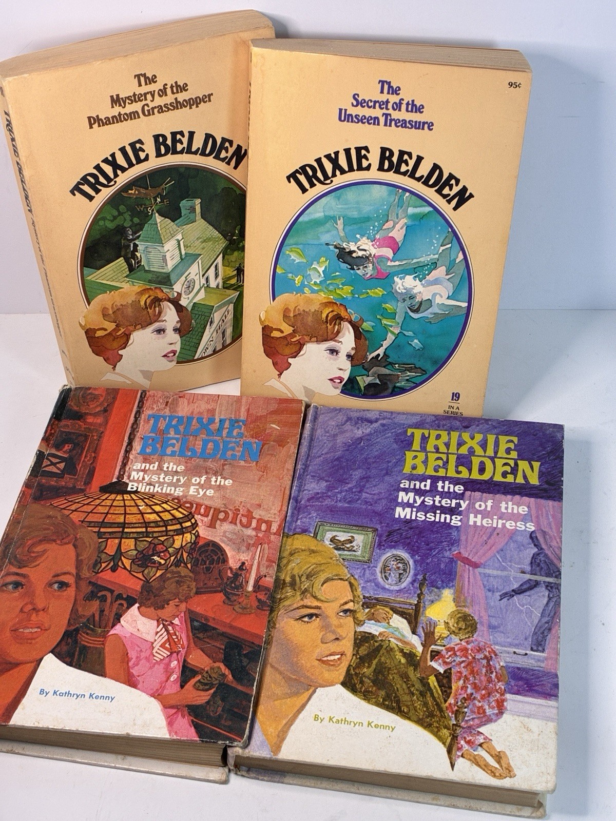 Whitman Trixie Belden books FREE SHIP Vintage Lot 4 HC and Paperback