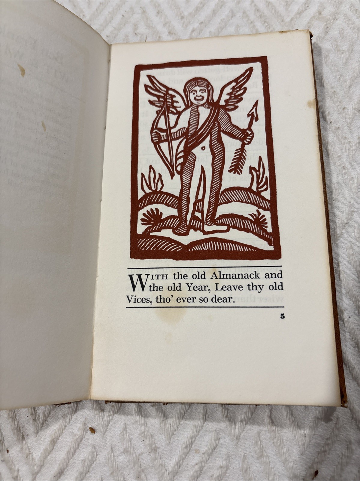 Franklins Wit & Wisdom Leather bound With Wood Cuts From James Crawhill