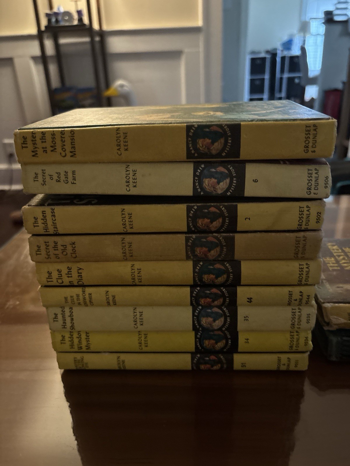 Nancy Drew Mystery Stories Carolyn Keene, Set of 11 Yellow Hardcover Books