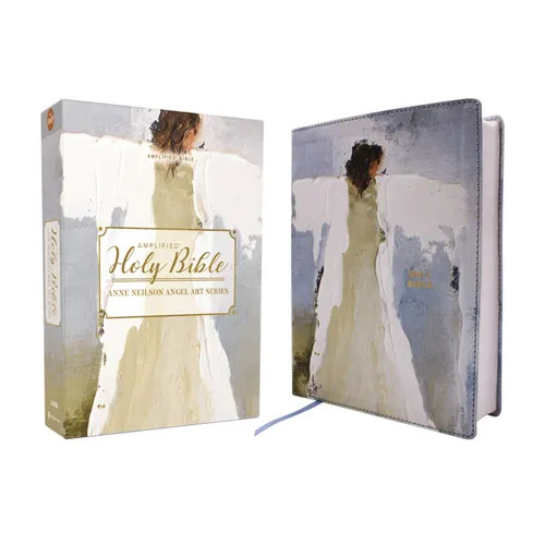 Amplified Holy Bible, Anne Neilson Angel Art Series, Leathersoft, Blue