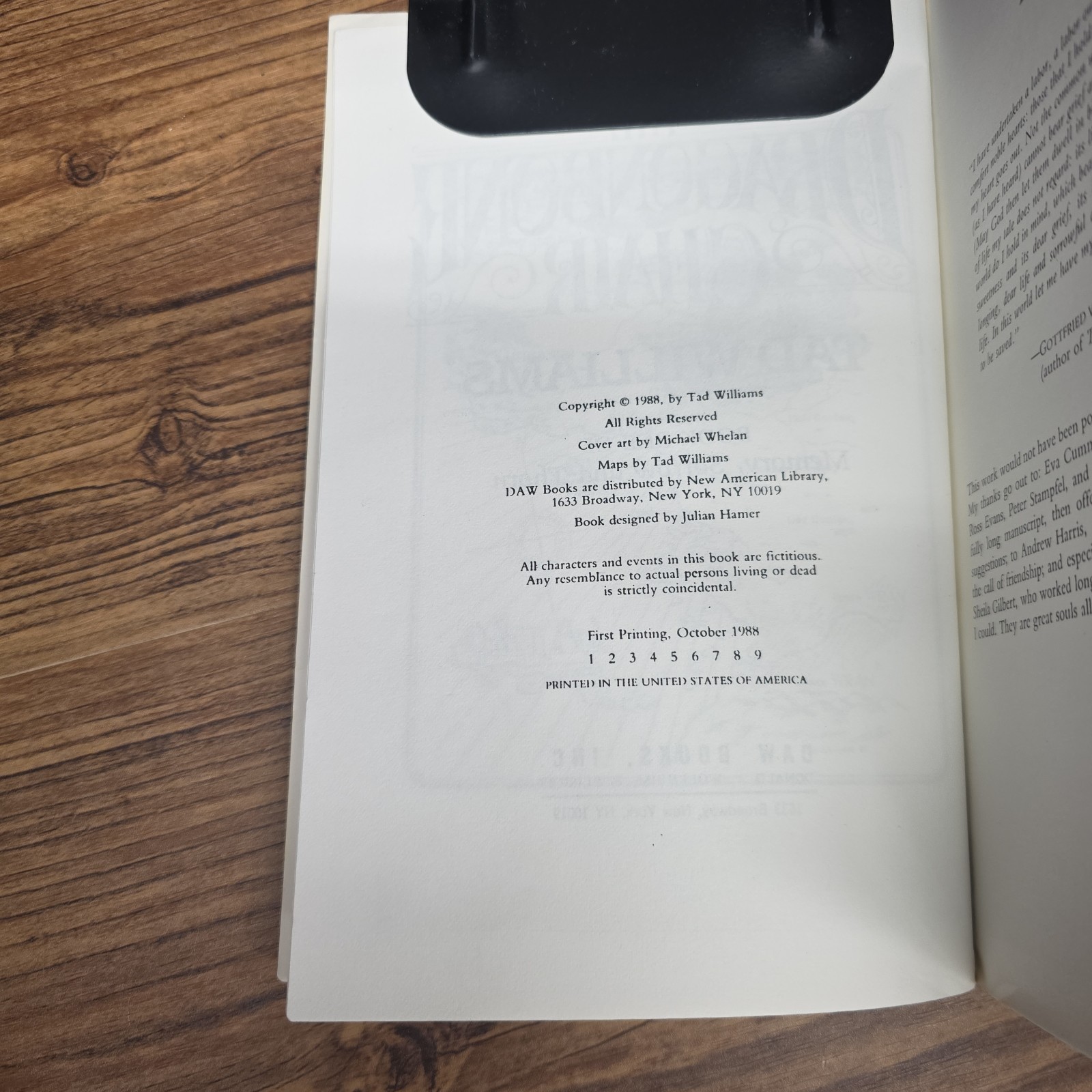 The Dragonbone Chair by Tad Williams ~ ARC Advance Reader / Uncorrected Proof