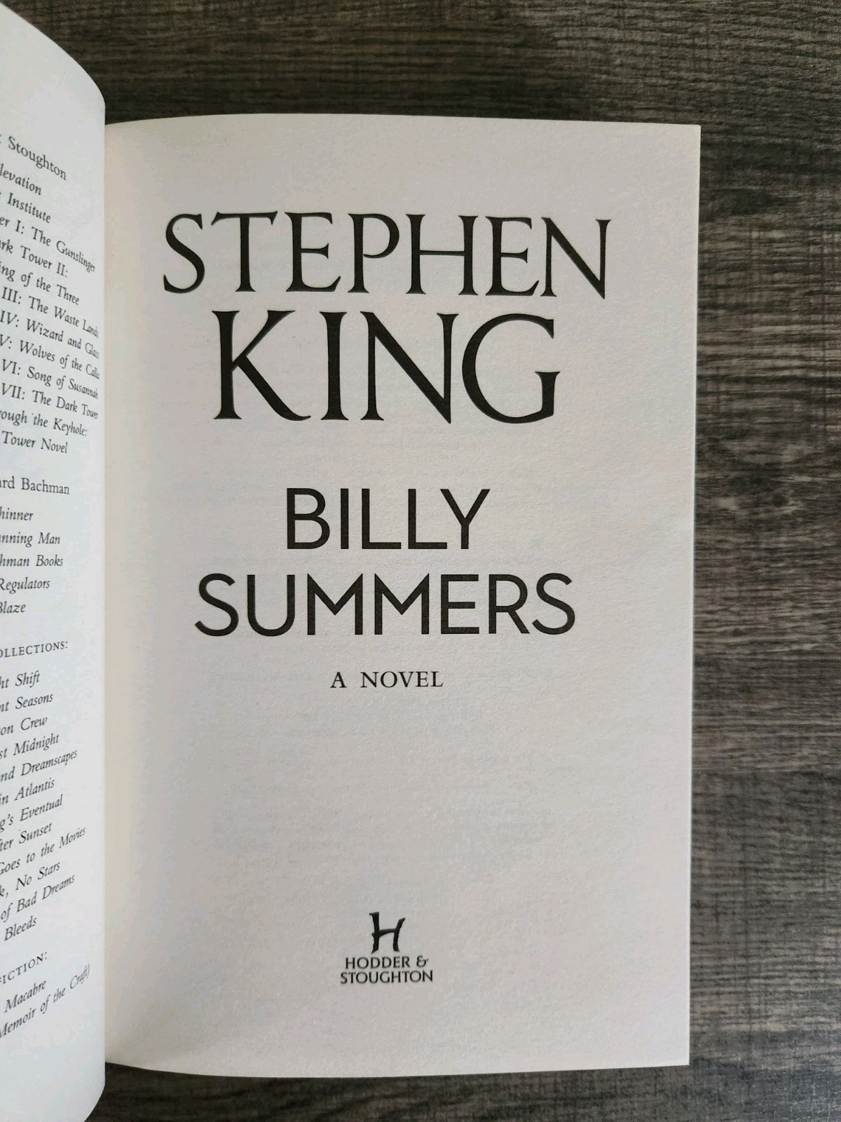 Stephen King BILLY SUMMERS UK Collector’s Edition Hardcover Hodder Special Cover