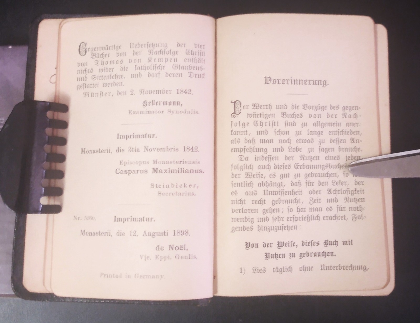 THE IMITATION OF CHRIST Vier Bucher von der Nachfolge Christi – German (1898)