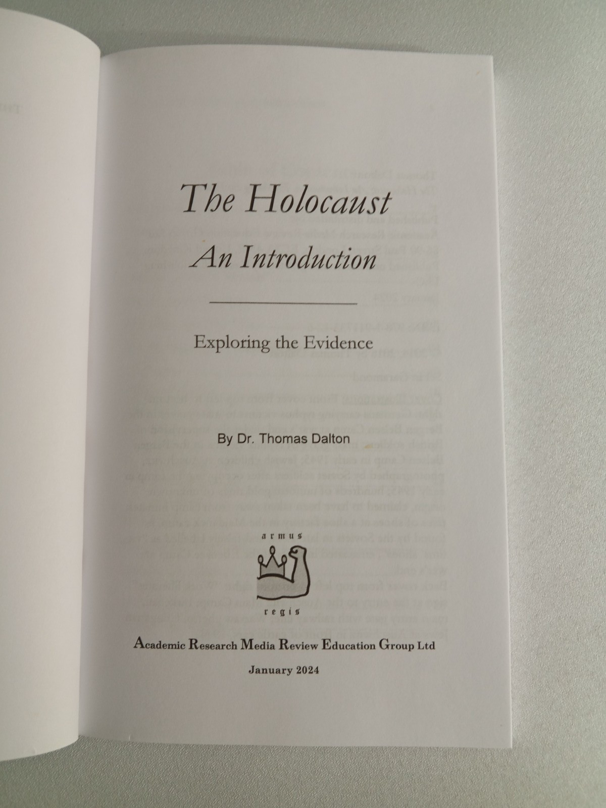 Holocaust: An Introduction by Thomas Dalton PB