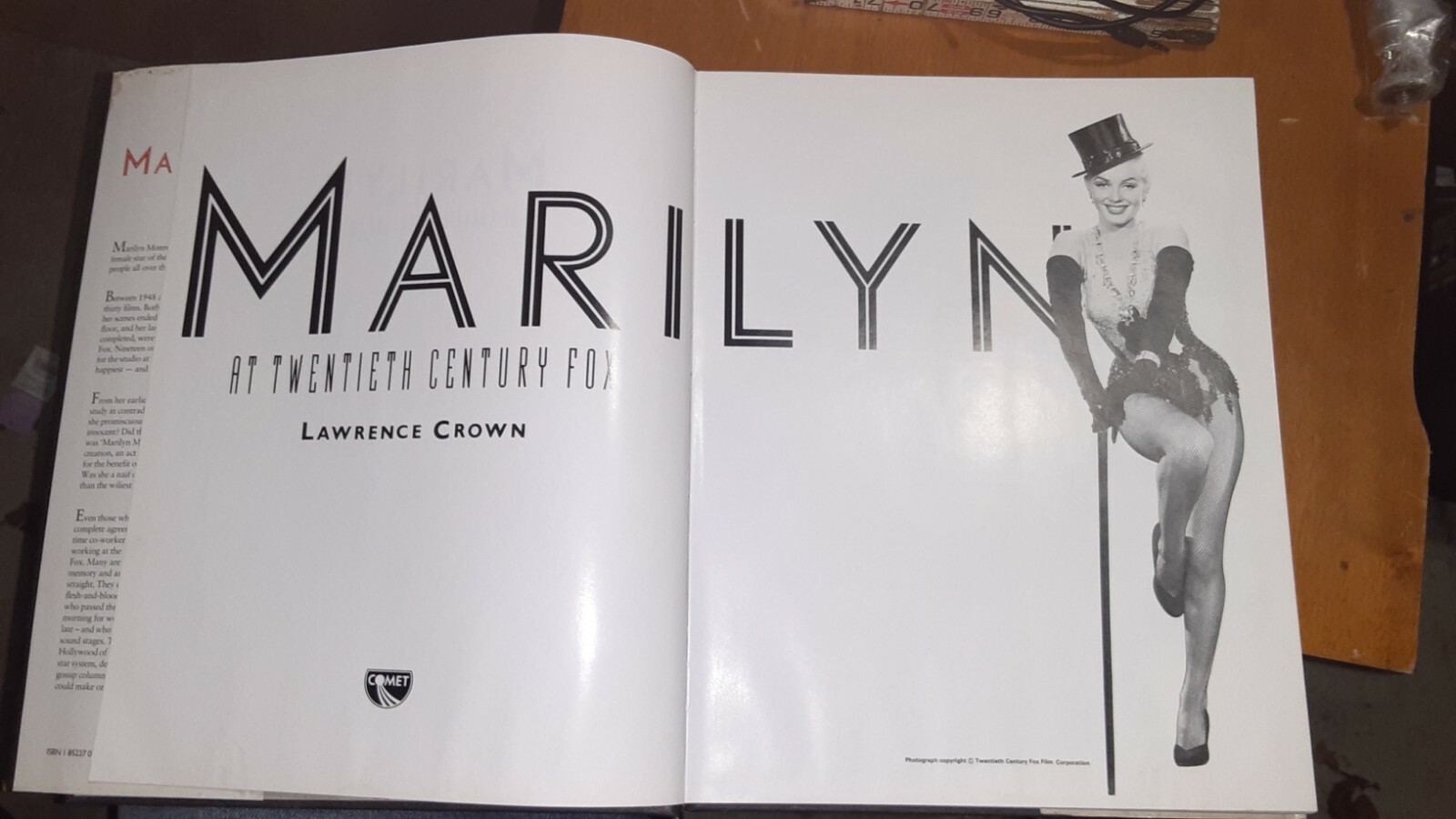 MARILYN at 20th Century Fox 1987 1st UK printing. 220 pages. (SEE PICS).