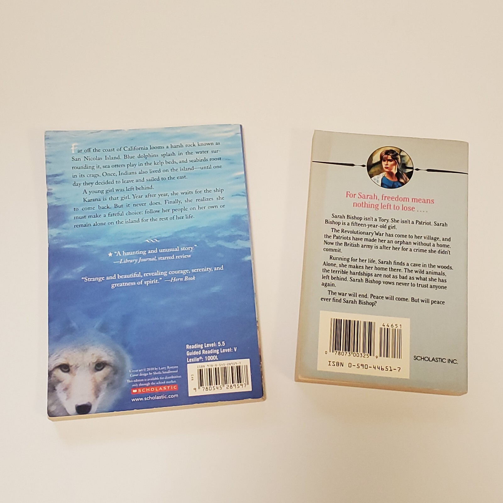 2 Books by Scott O’Dell – Island of the Blue Dolphins & Sarah Bishop