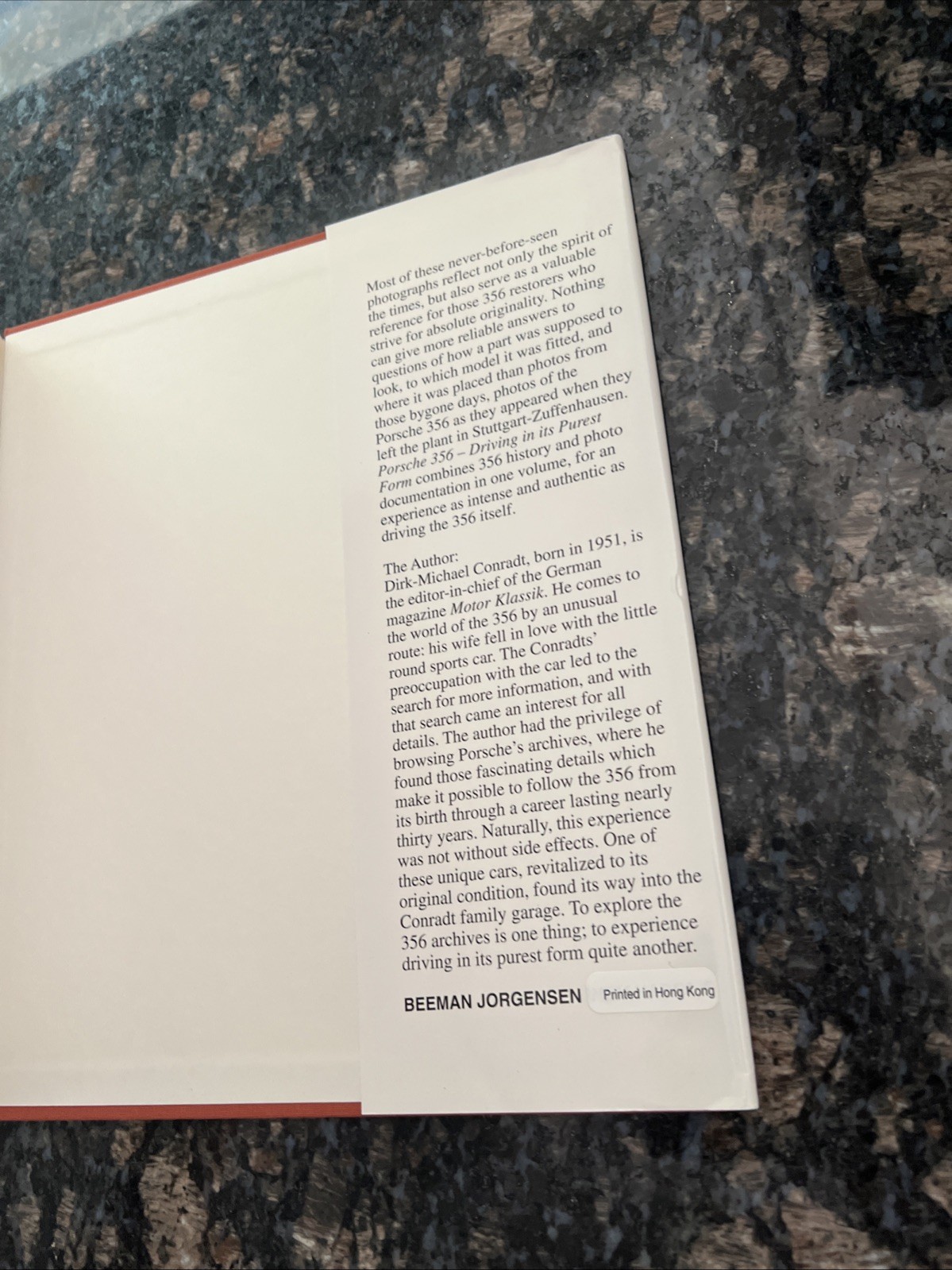 Porsche 356 : Driving in Its Purest Form by Dirk-Michael Conradt – HC 1993