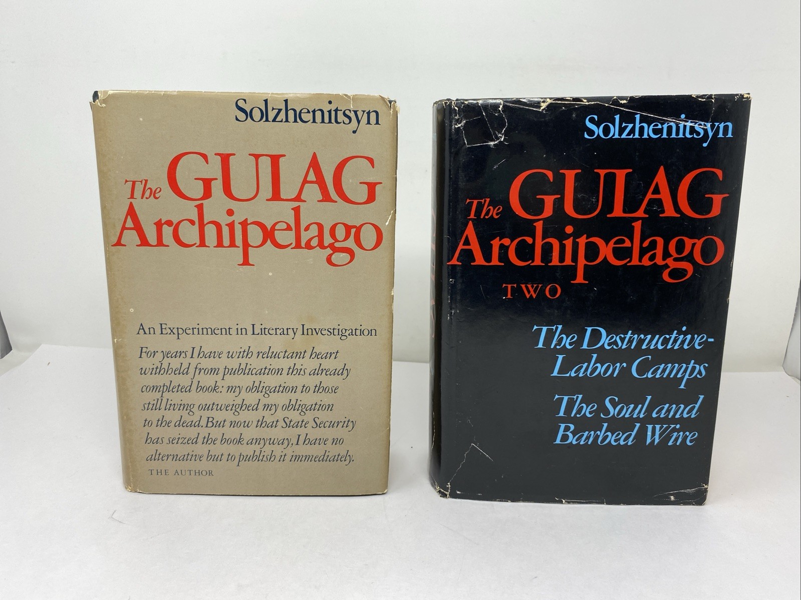 The Gulag Archipelago Volumes 1 & 2 Harper & Row HC – Both Book Club Editions