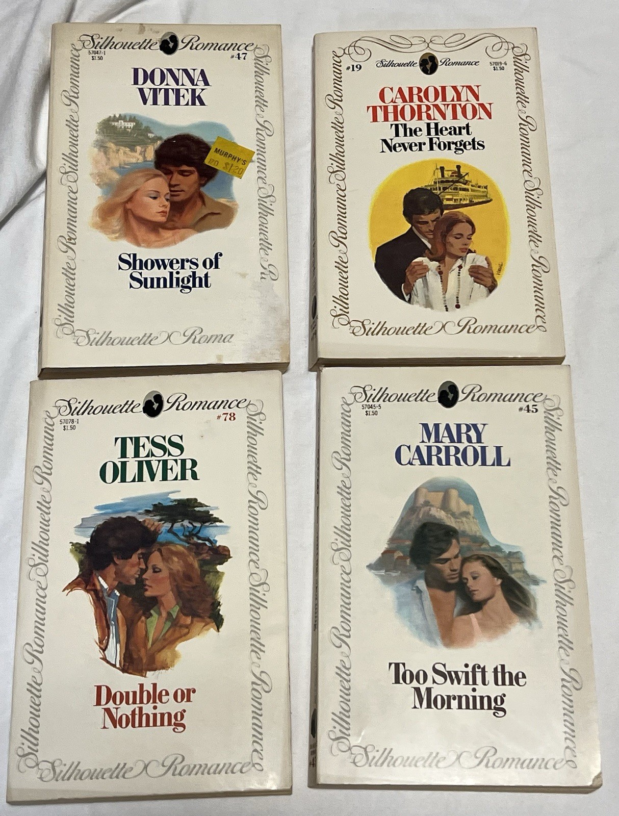 Lot Of 15 Silhouette Vintage Romance Books Desire 1980s