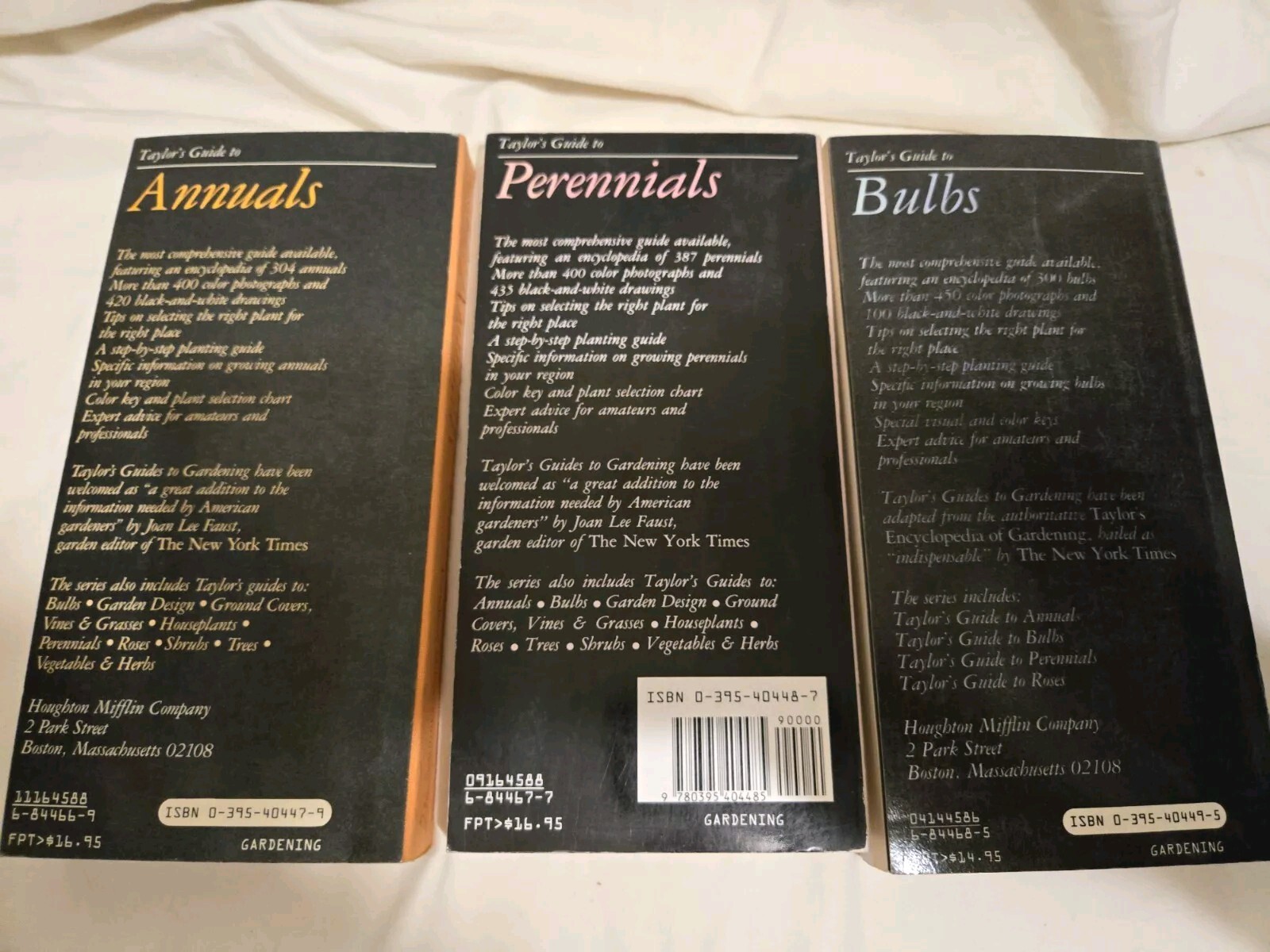 Taylor’s Guides to Gardening: Annuals, Bulbs,Perennials First Editions Softcover