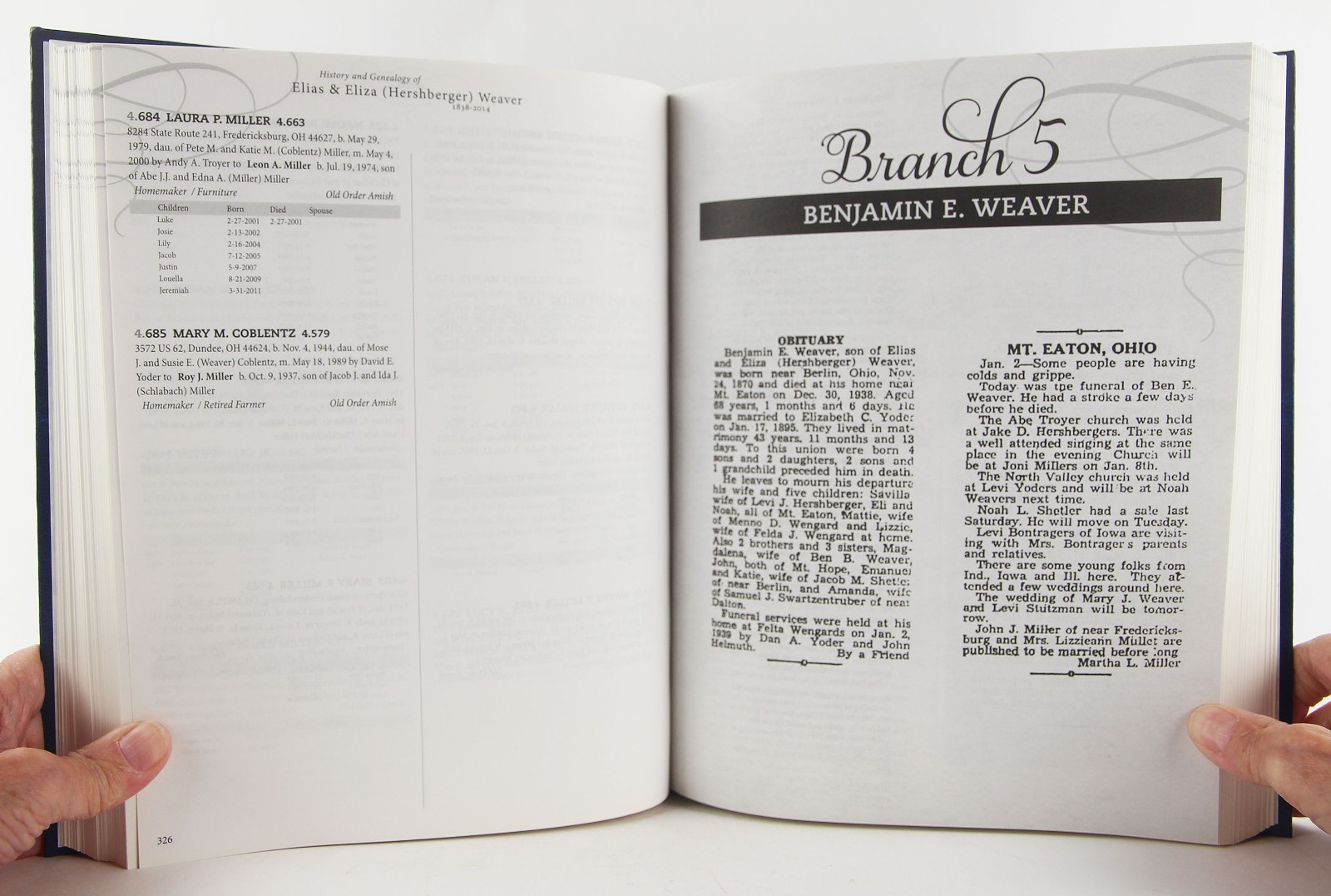 History & Genealogy of Elias & Eliza (Hershberger) Weaver, 1838-2015 – Genealogy