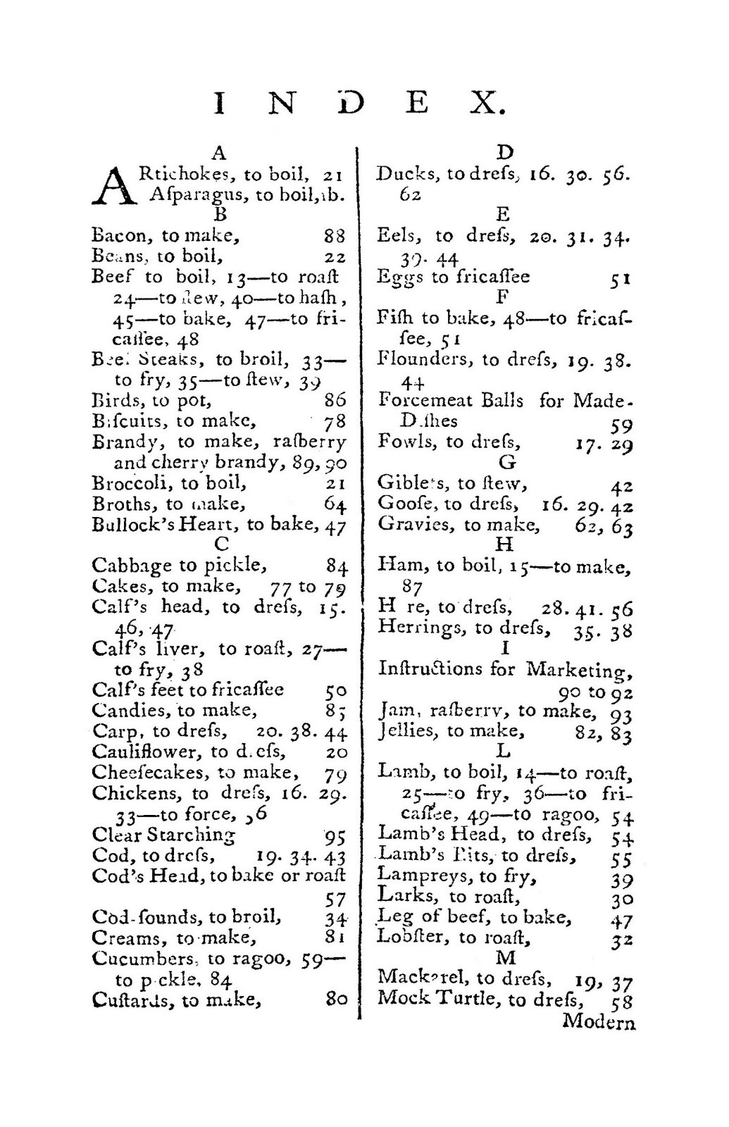 1780 The New Book Of Cookery Vintage Cook Book 97 Pages