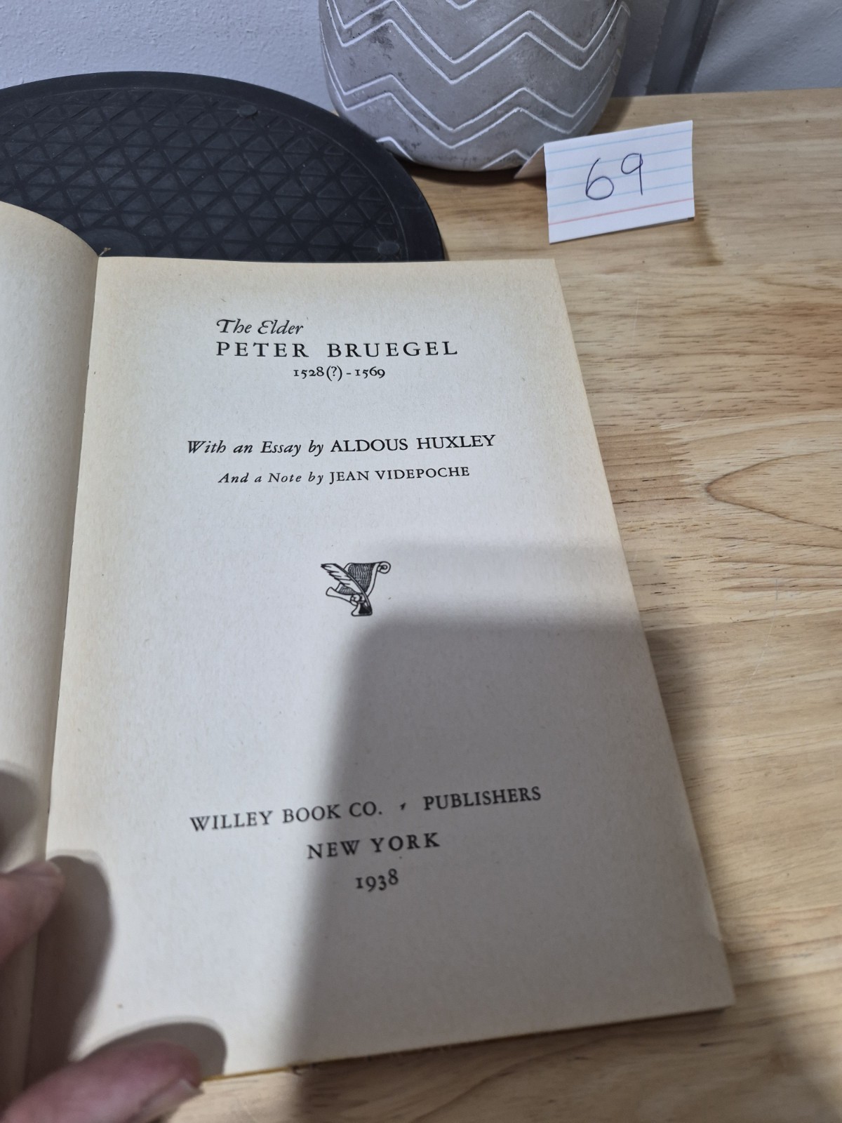 The Elder Peter Bruegel 1528 (?) – 1569 by Aldous Huxley 1st Edition 1938 HC