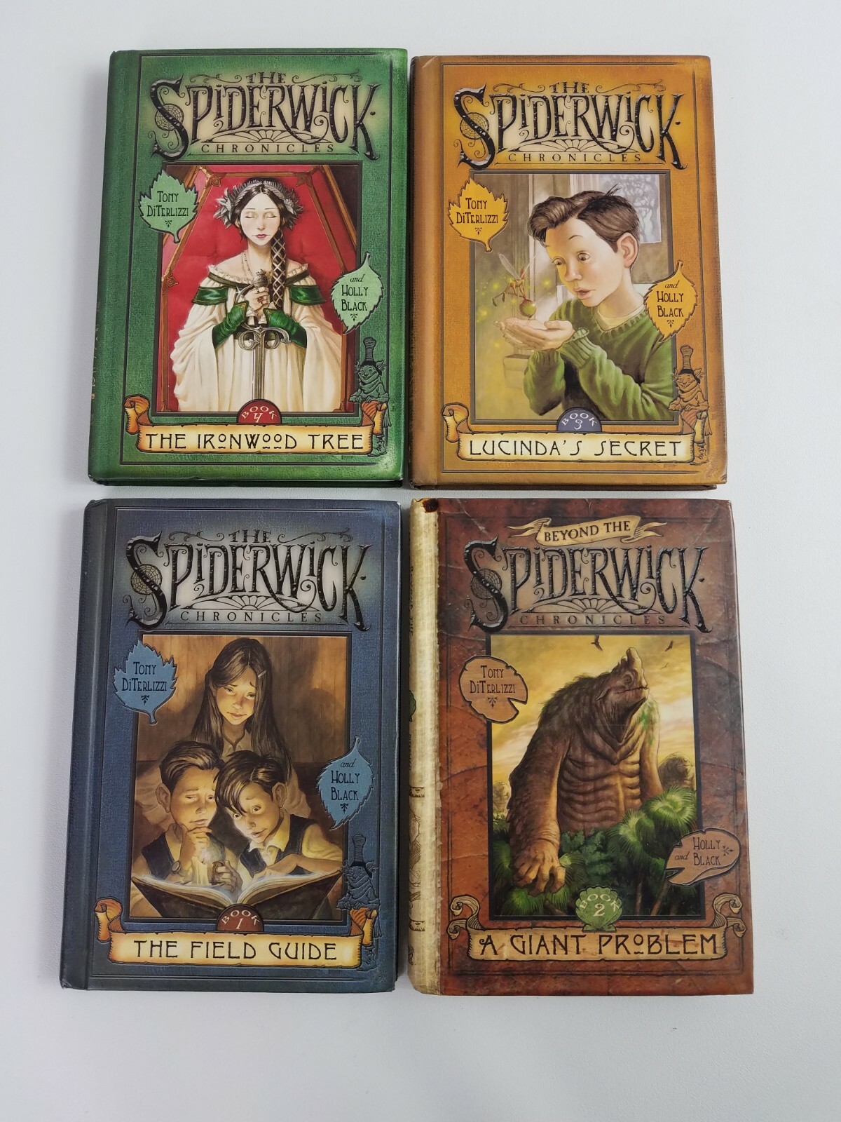 Lot o 4 Assorted Spiderwick Chronicles Books 1, 3, 4, & 4 of Beyond (Hard Cover)