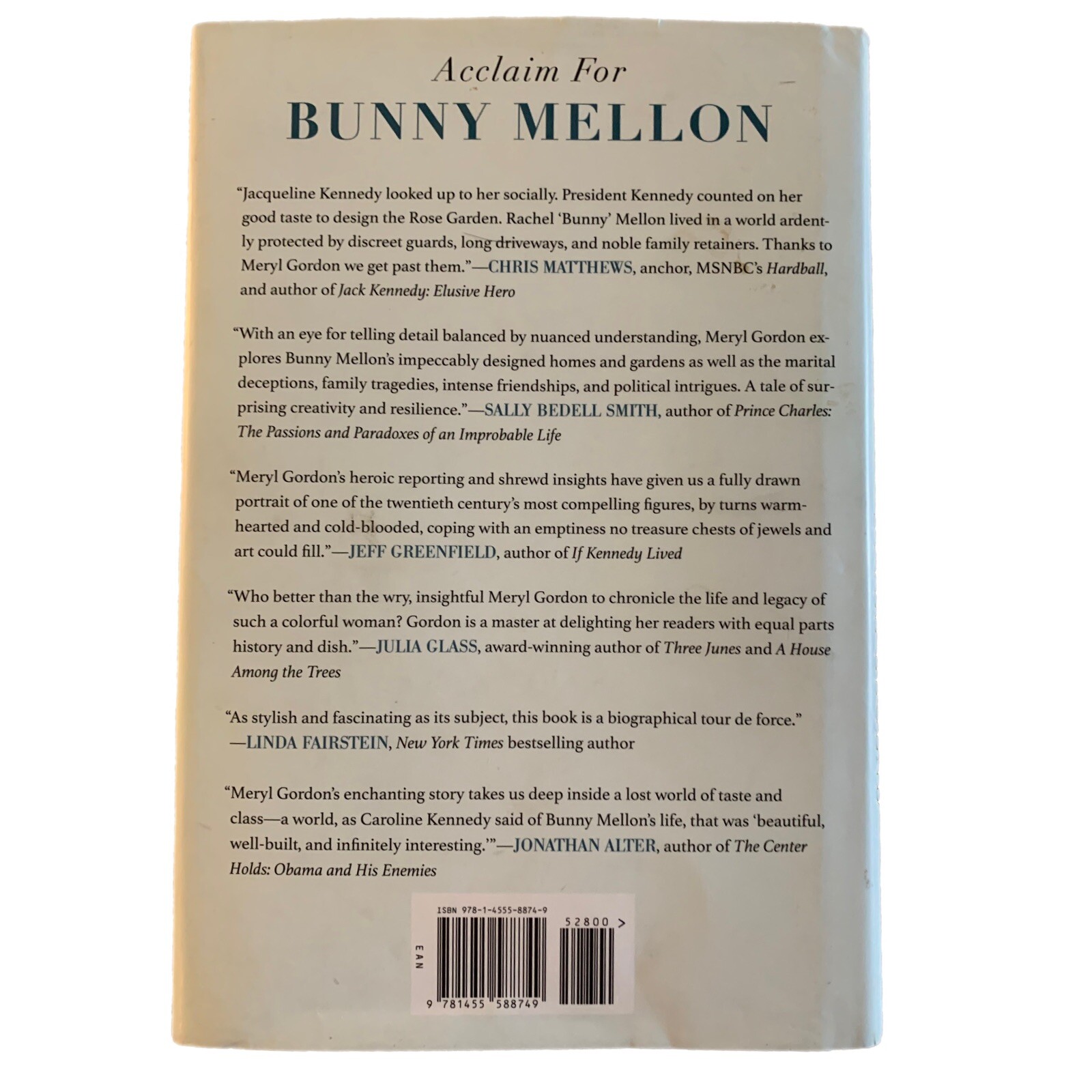 Bunny Mellon The Life of an American Style Legend by Meryl Gordon Inscribed 1st.