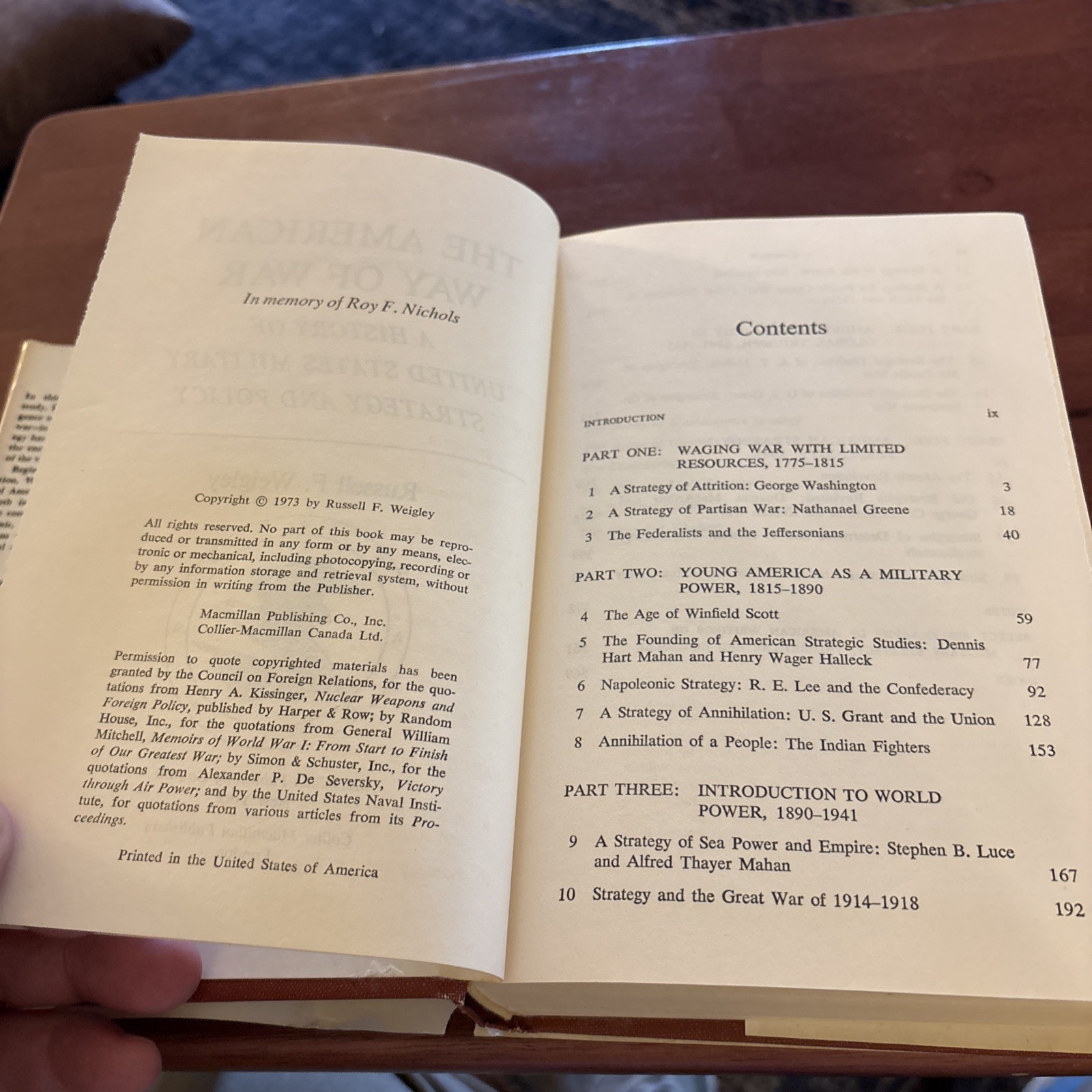 THE AMERICAN WAY OF WAR by Russell Weigley (1973 First Edition, HC/DJ