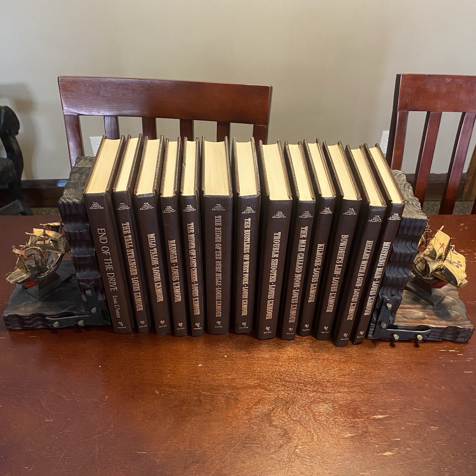 Louis L’Amour Collection 13 Bantam Leatherette HC Western Adventure Lot