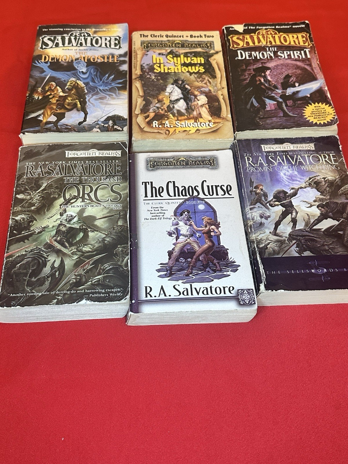 R.A. Salvatore Paperback Lot of 6 Fantasy Books
