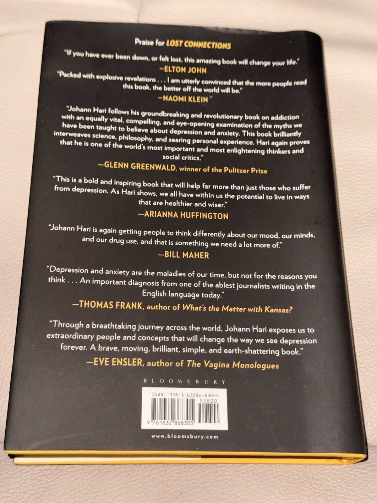 Lost Connections by Johann Hari (2018, Hardcover)