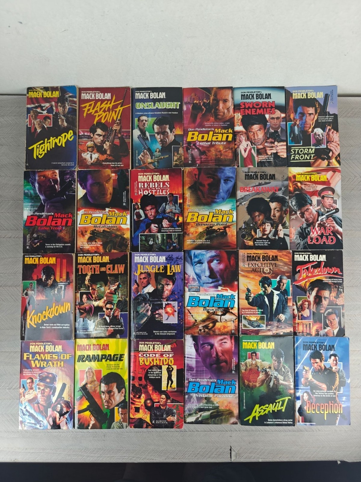Don Pendleton’s Mack Bolan Lot Of 44 Mass Market Paperbacks Vintage Action