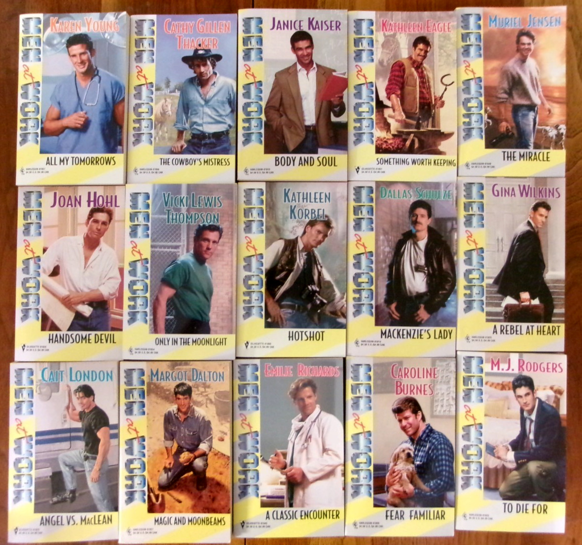 31 Harlequin ‚Men At Work‘ Series Romance Novels Paperback Books 80’s/90s