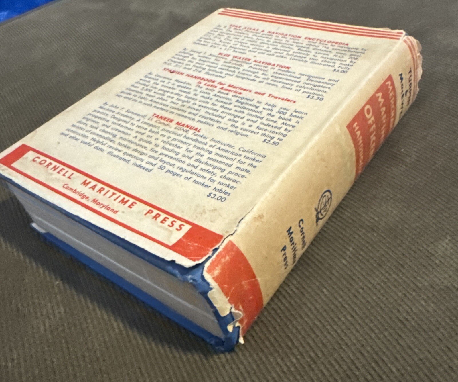 Vintage 1950 Merchant Marine Officers‘ Handbook With Sleeve by Macewen William A