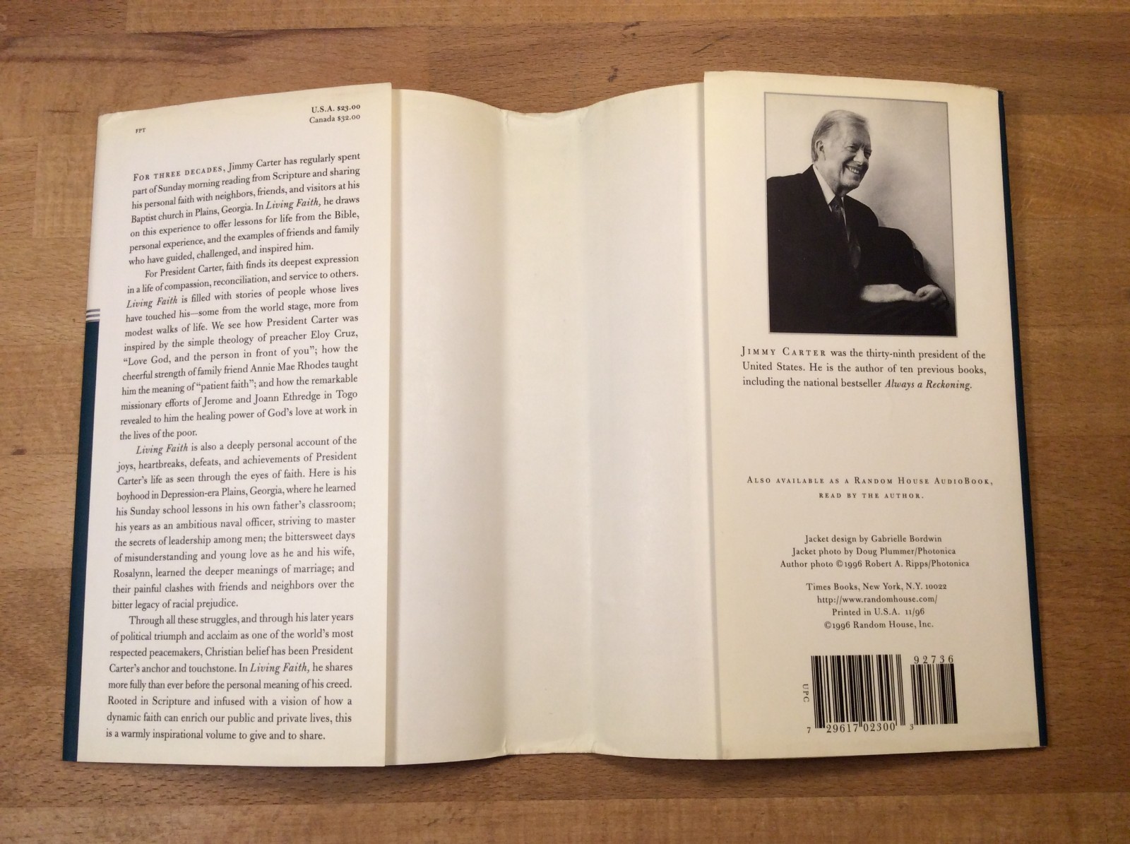 Living Faith, SIGNED Jimmy Carter, Hardcover