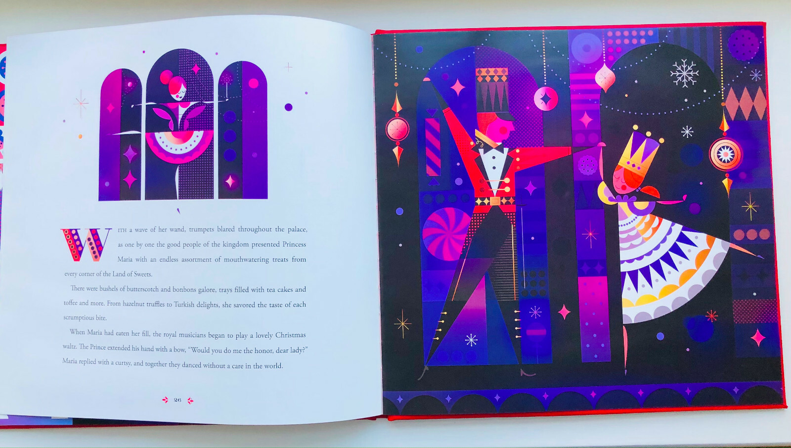 FAO Schwarz THE NUTCRACKER AND THE MOUSE KING Christmas Faux Leather Bound Book