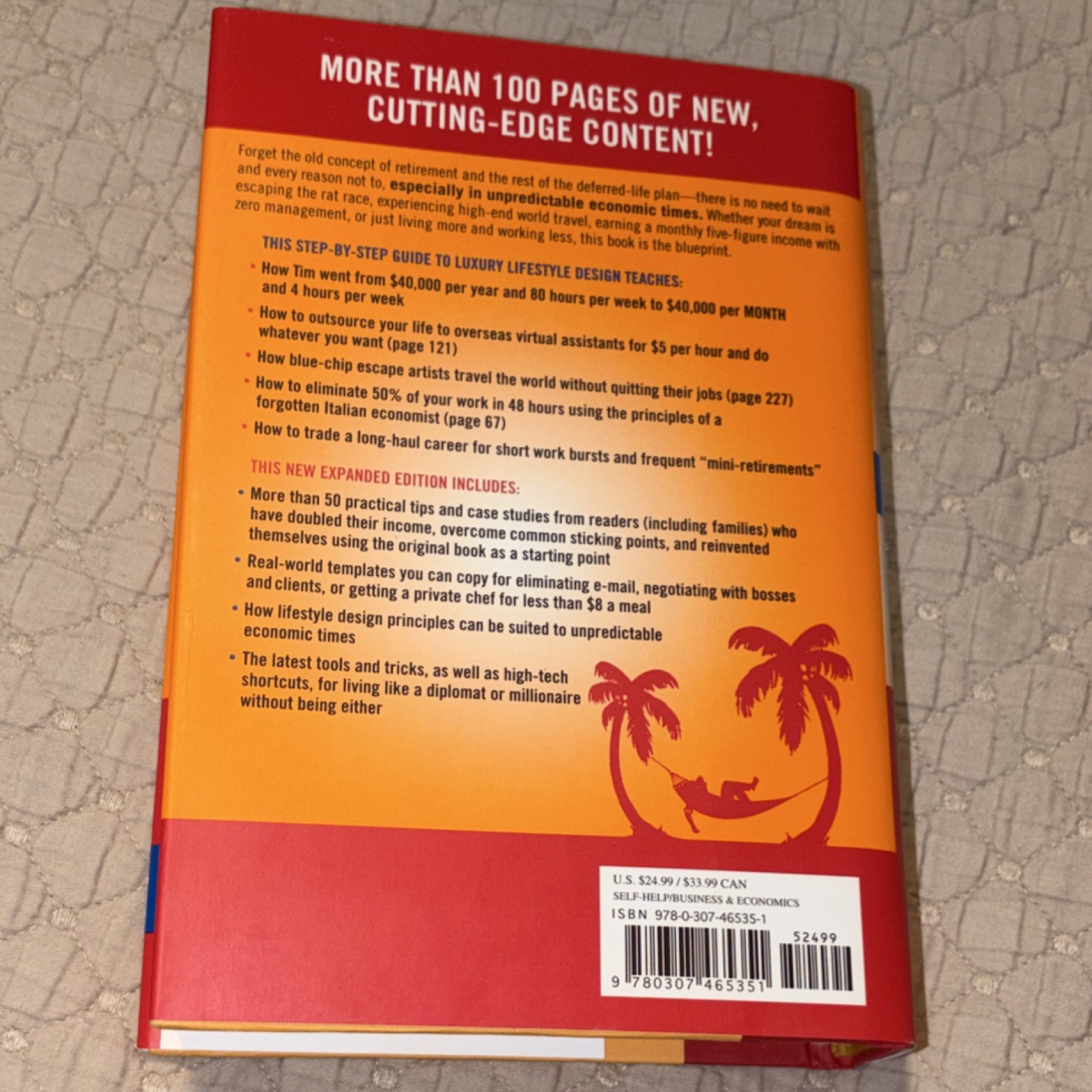 Harmony Books The 4-Hour Workweek Timothy Ferriss Hardcover 2009