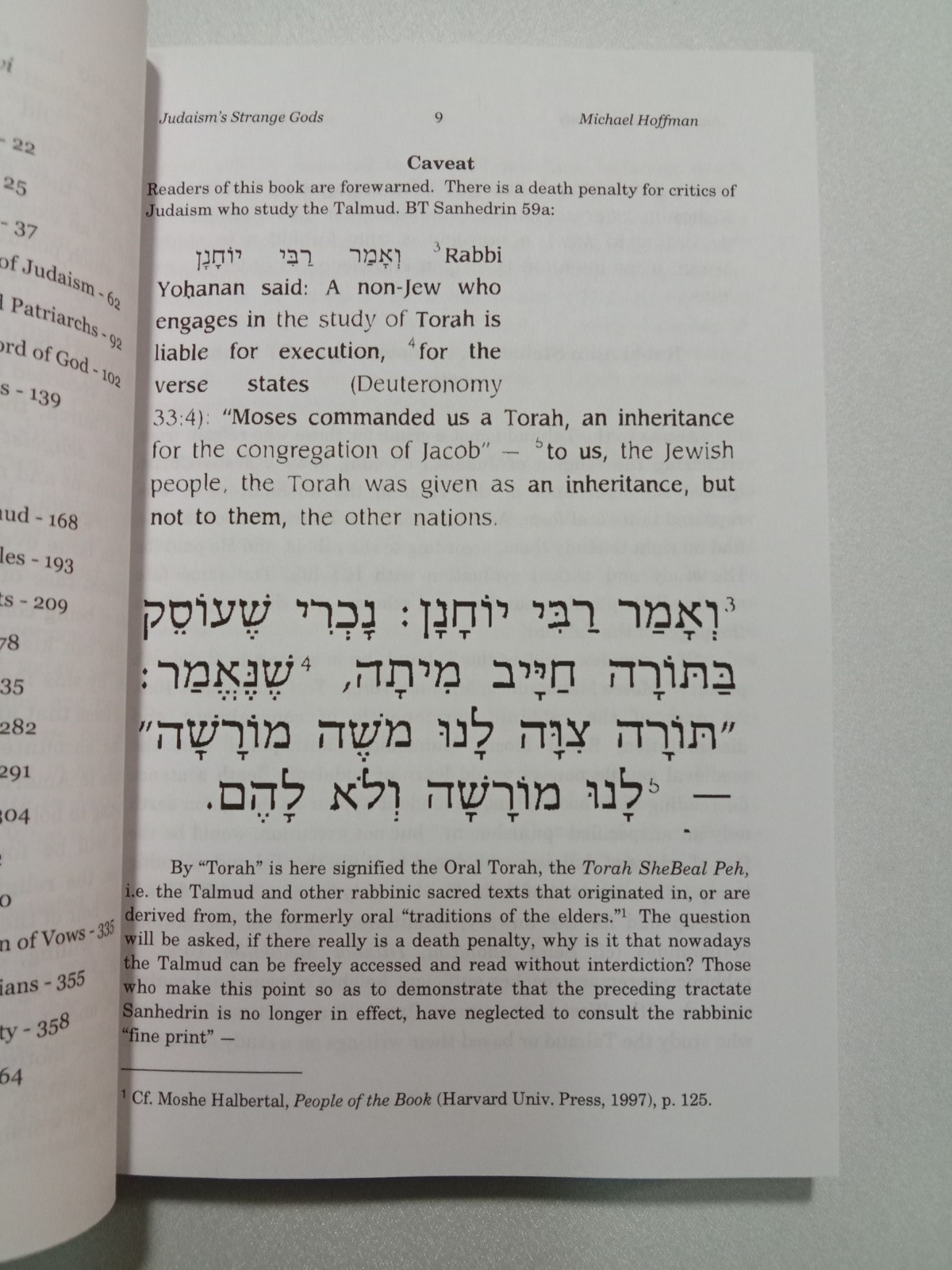 Judaism’s Strange Gods by Michael Hoffman PB