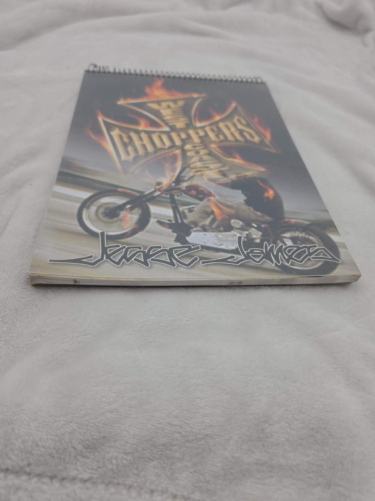 WEST COAST CHOPPERS JESSE JAMES MOTORCYCLE SPIRAL 12″X8.5″ NOTE PAD NEW