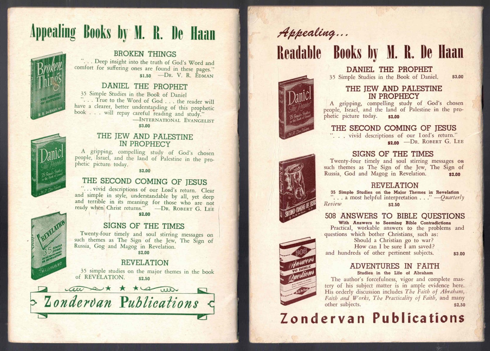 A Rare Lot of 4 Vintage Gospel Booklets by Herbert Lockyer