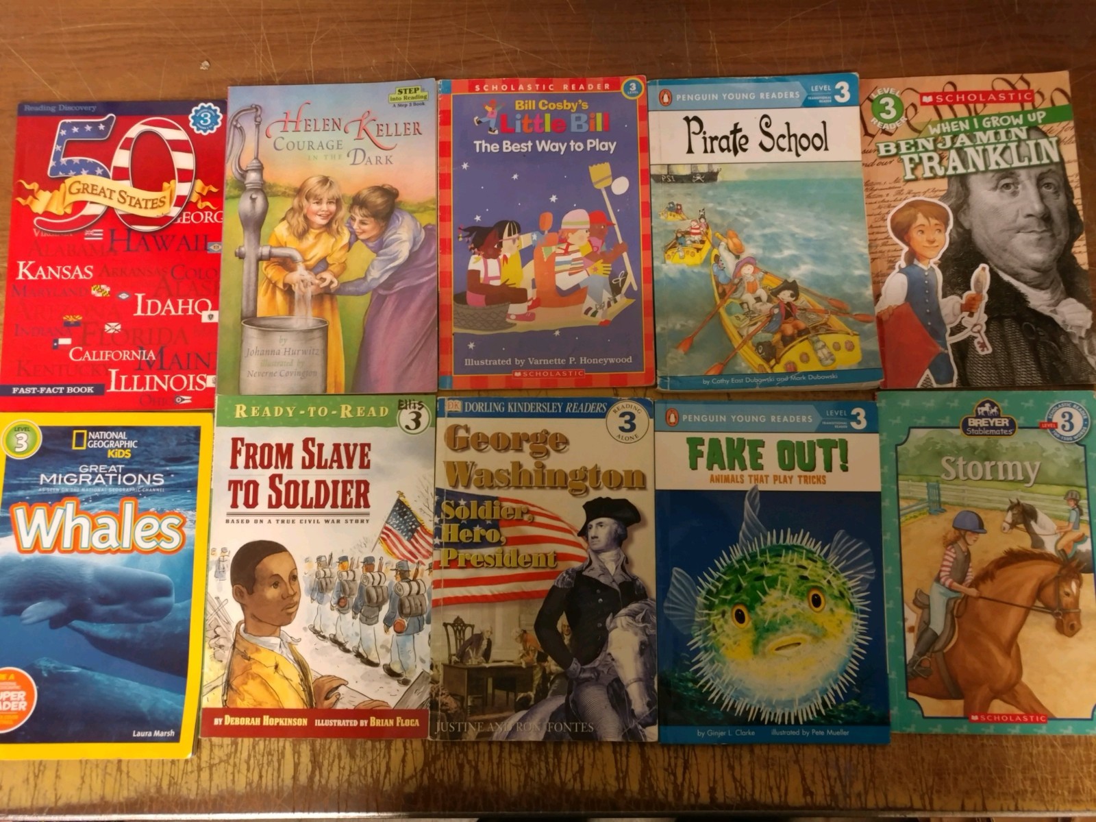 Lot of 10 Level 3 4 5~RL~Ready to-I Can Read-Step into Reading-Learn Books MIX