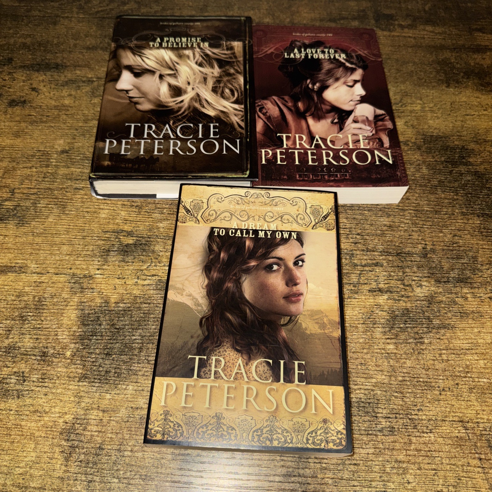 Tracie Peterson complete set w/mixed lot of 3 books Brides of Gallatin County