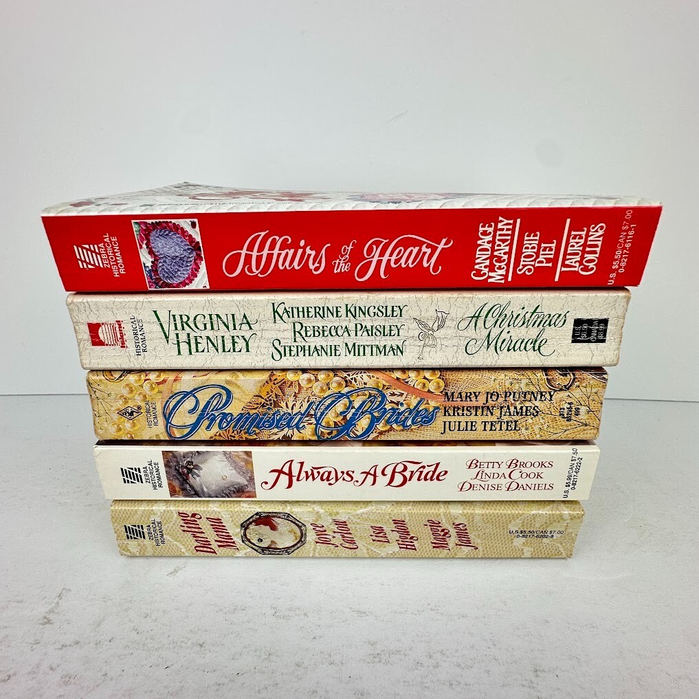 Lot of 5 Historical Romance Paperback Novels Multiple Titles & Authors