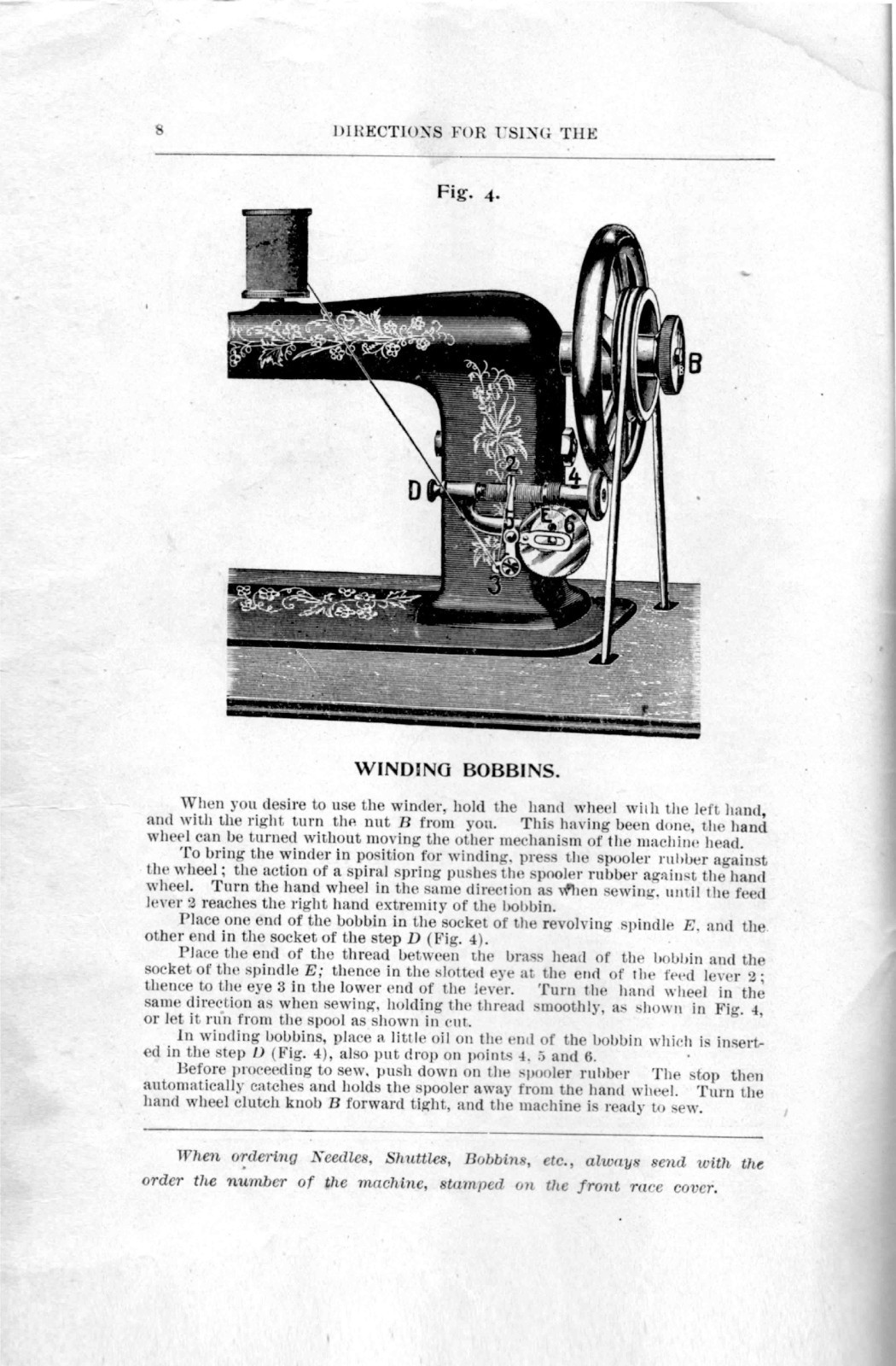 DAVIS Vertical Feed Sewing Machine Instruction Manual BIND – FRONT & BACK