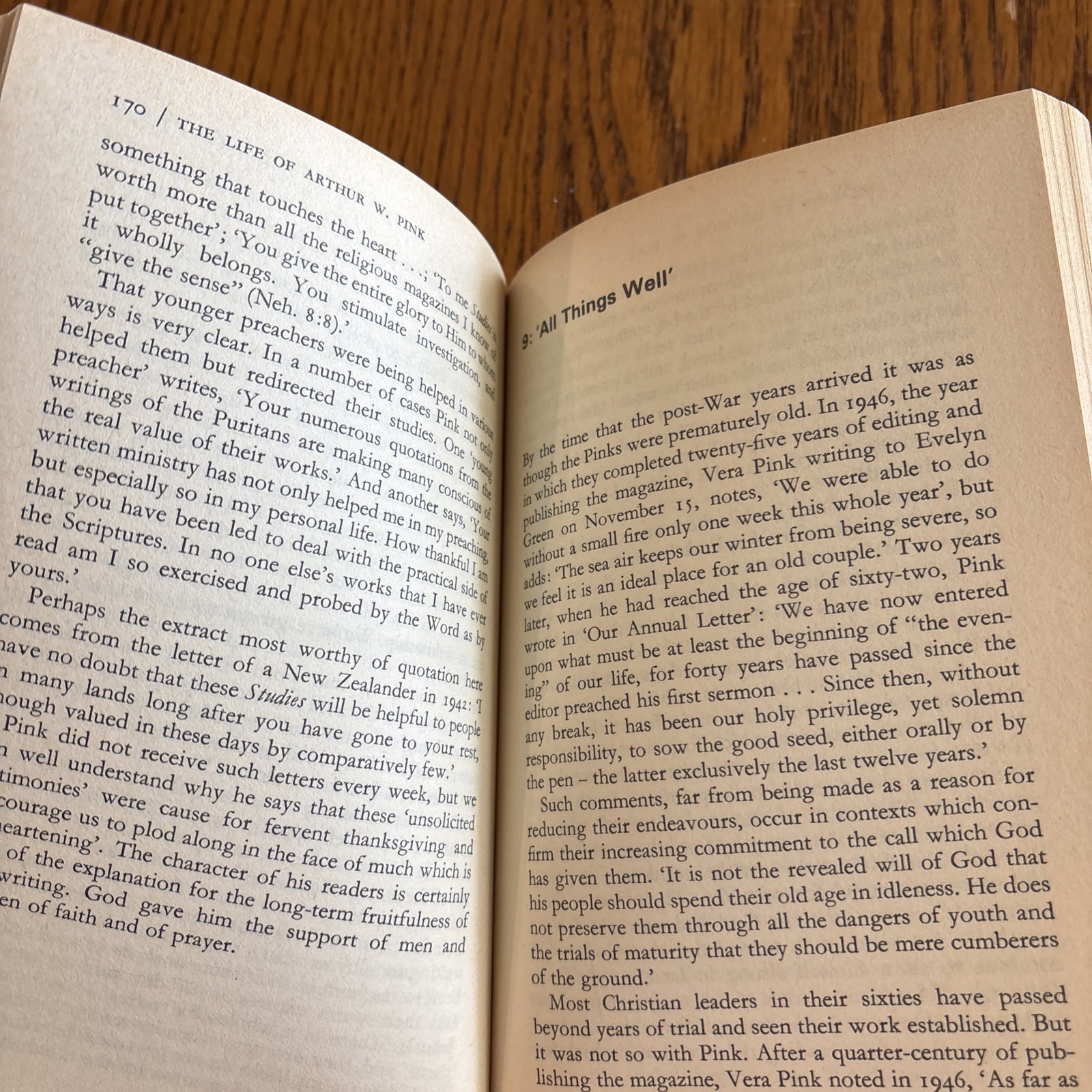The Life Of Arthur W. Pink By Iain H. Murray PB
