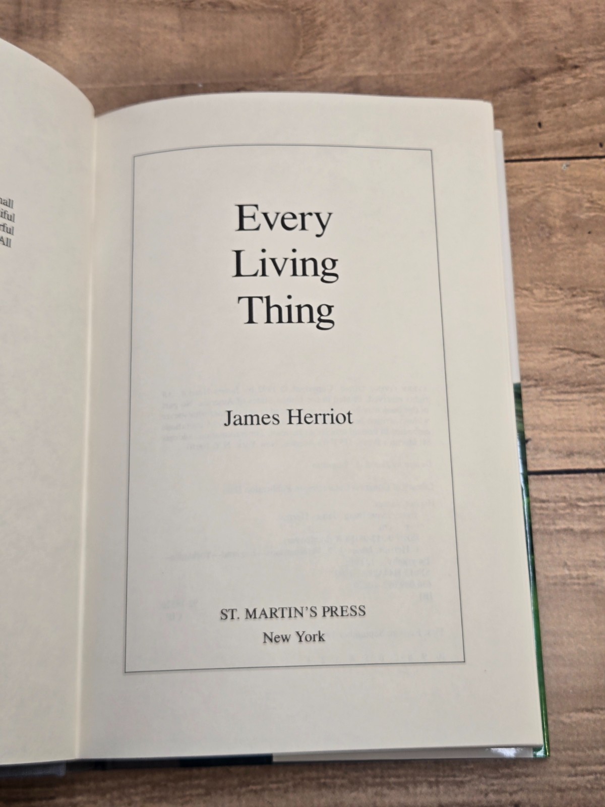 Every Living Thing James Herriot Hardcover First Edition 1st print 1992 Like New