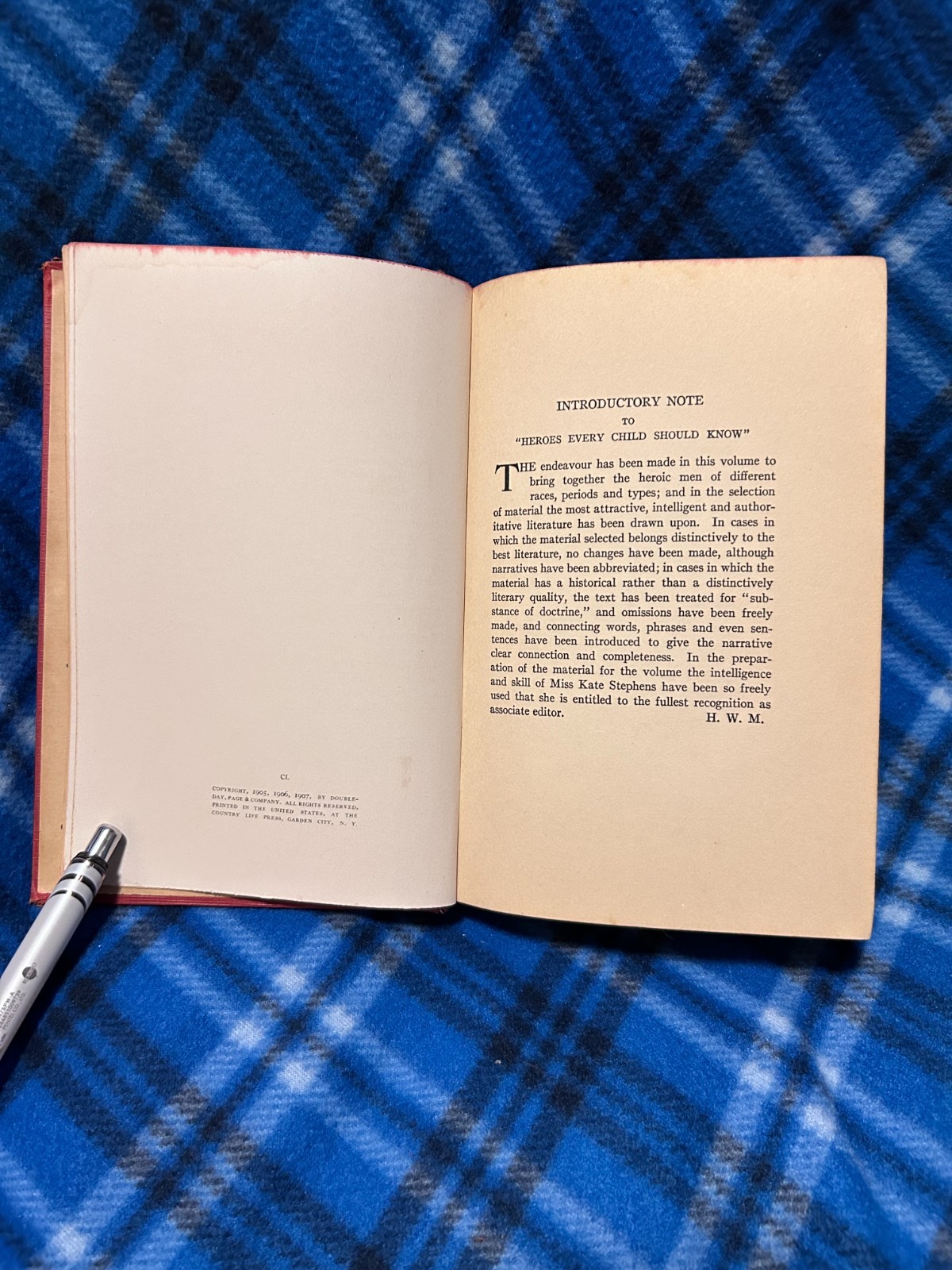 1907 Antique HC Book : Heroes Every Child Should Know, Acceptable Ext / Good Int