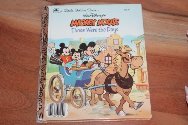 New Vintage Little Golden Book Mickey Mouse Heads for the Sky & Those were Days
