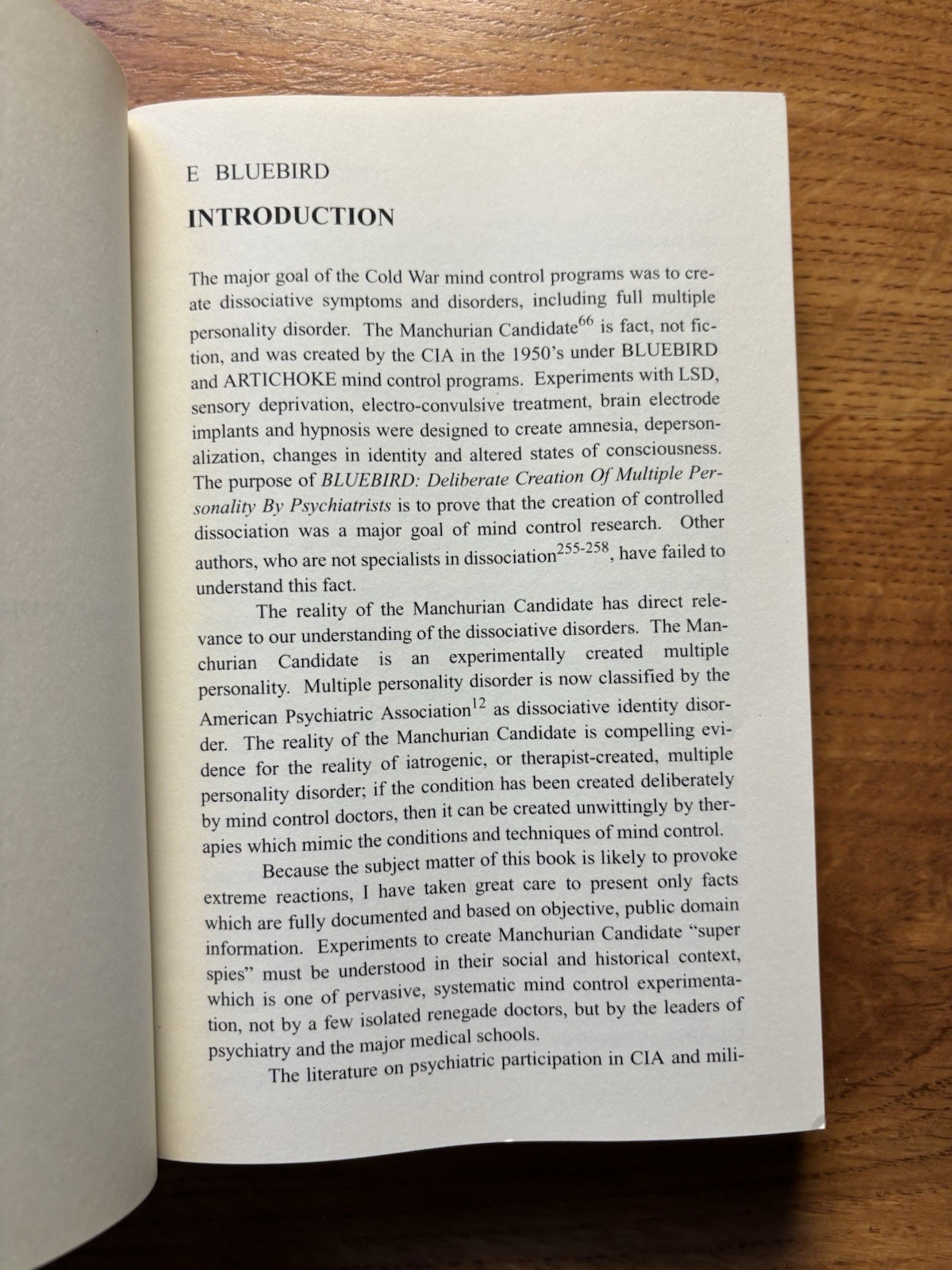 Bluebird : Deliberate Creation of Multiple Personality by Psychiatrists by Colin