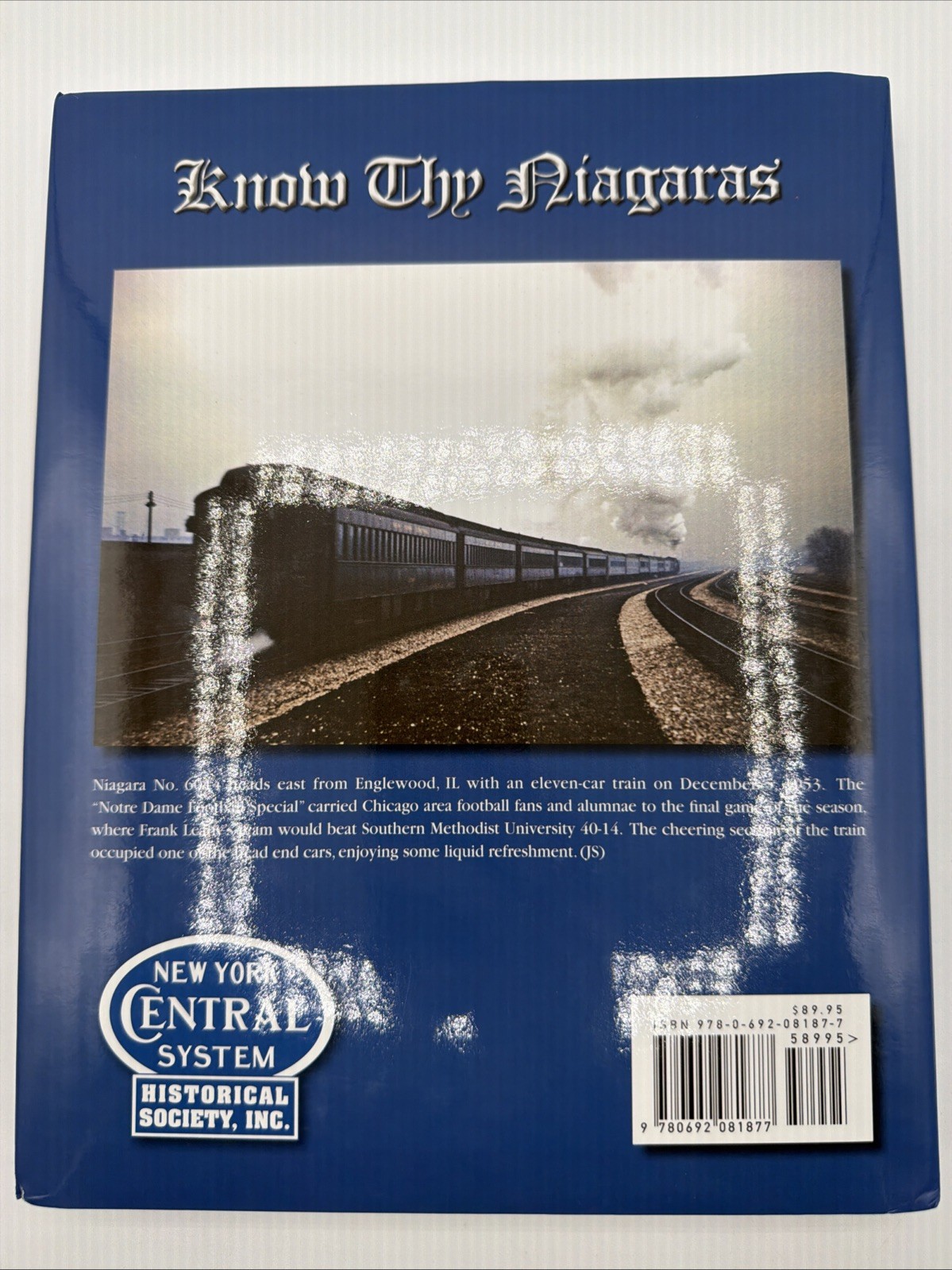 Know Thy Niagaras Thomas R Gerbracht 2018 Hardcover Railroads Trains 6006 340 Pg
