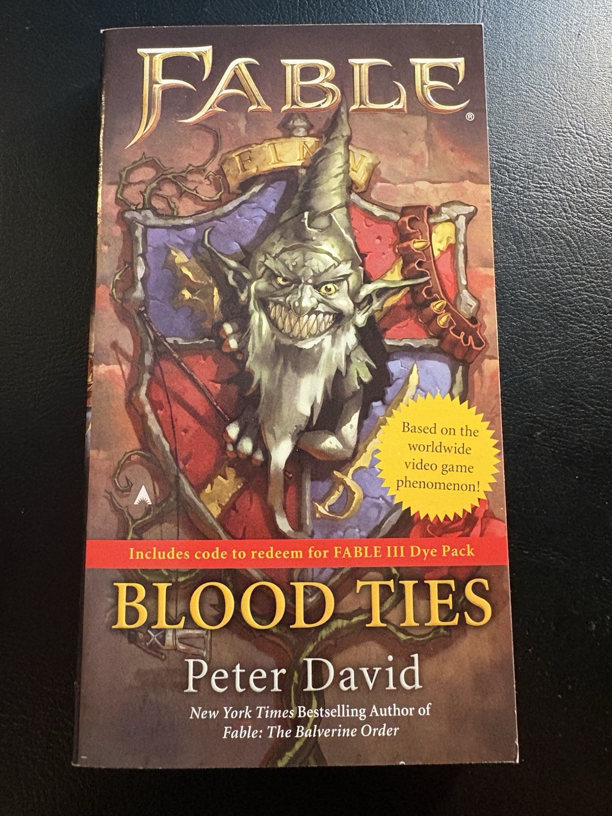Fable Blood Ties Peter David 2011 1st Print PB Xbox Lionhead Rare Dye Pack Code