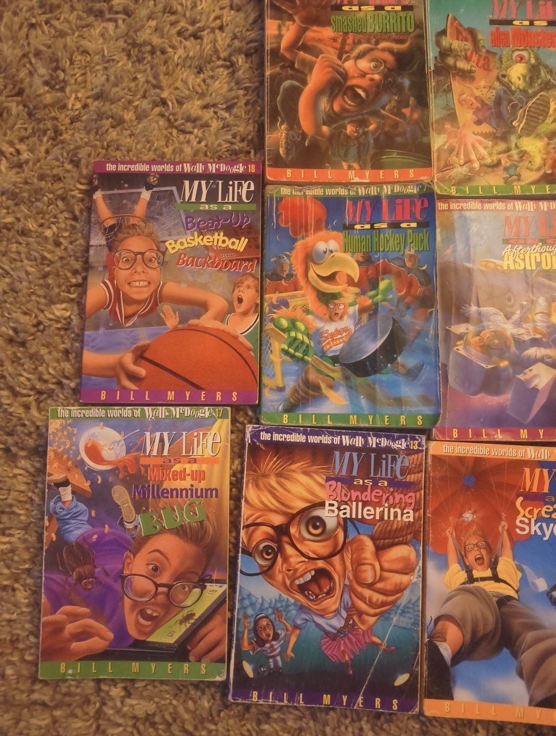 My Life As -Lot of 14 books Incredible Worlds of Wally McDoogle by BILL MYERS