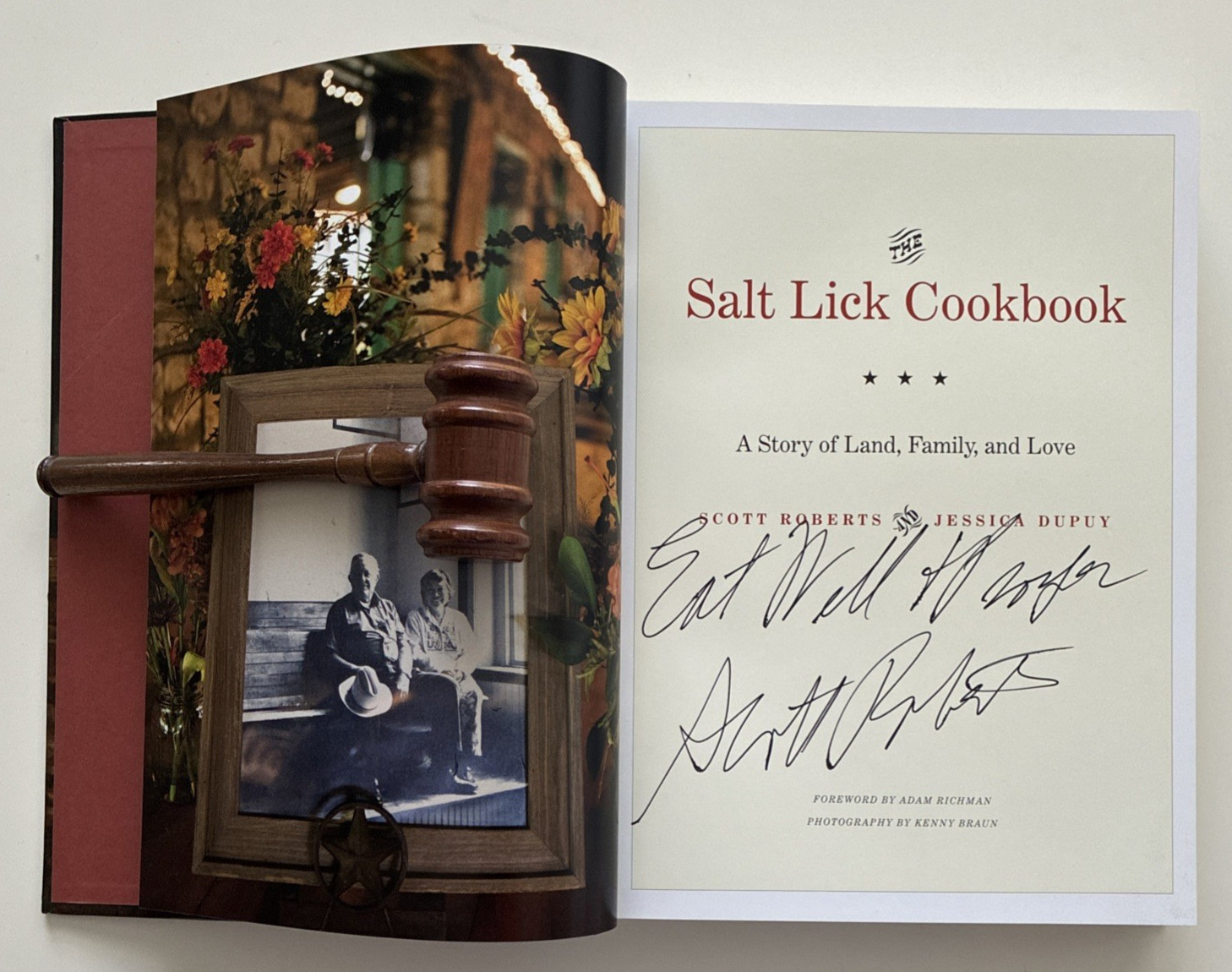 Signed Salt Lick Cookbook Land Family Love Scott Roberts 1st Ed 2012 Hardcover