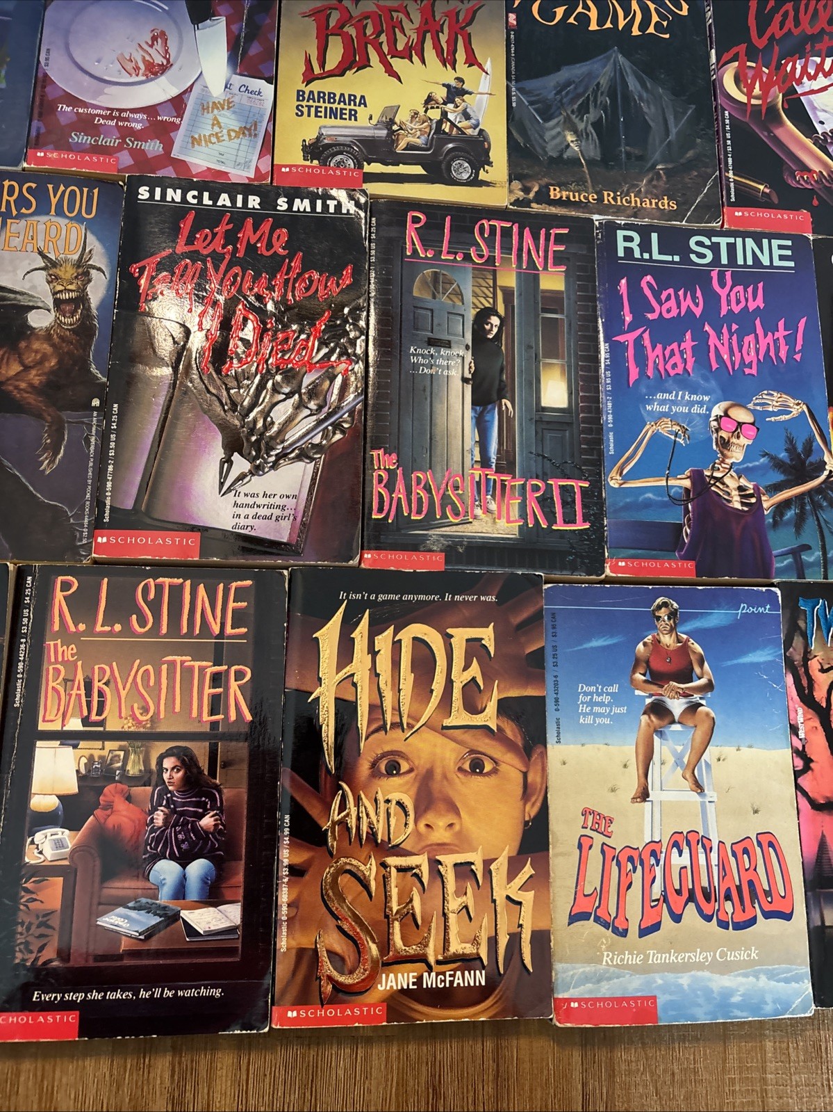 1990s Teen YA Pulp Horror Vintage Lot Of 20 R.L. Stine Steiner Ellis Pine Books