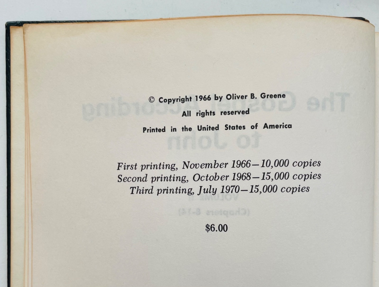 Set 3 THE GOSPEL ACCORDING TO JOHN Vol I II III The Gospel Hour Greene 1966 READ