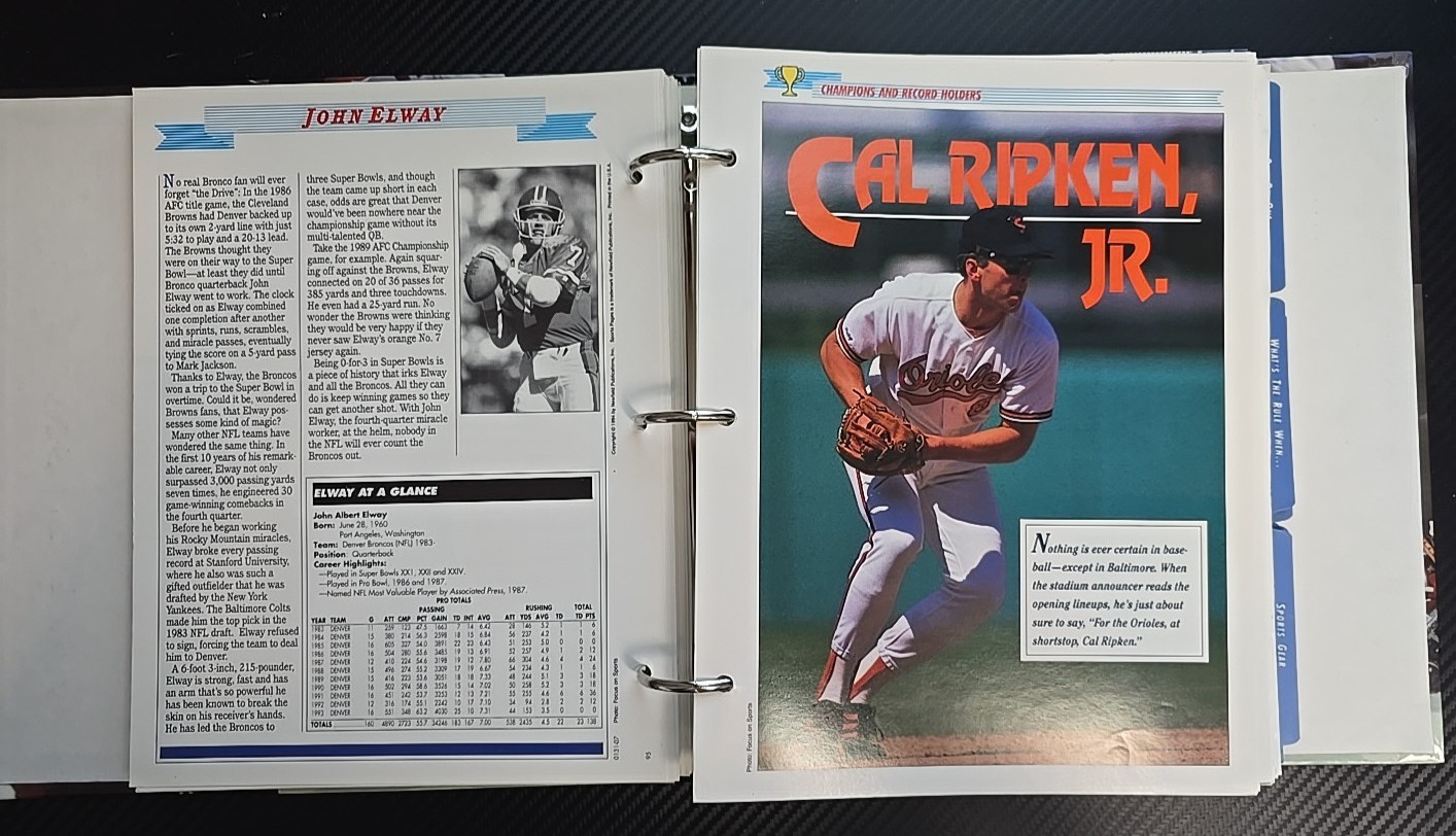 Vintage 1996 „Sports Pages: The Book For Sports Fans“ Collector’s Hardcover Bind