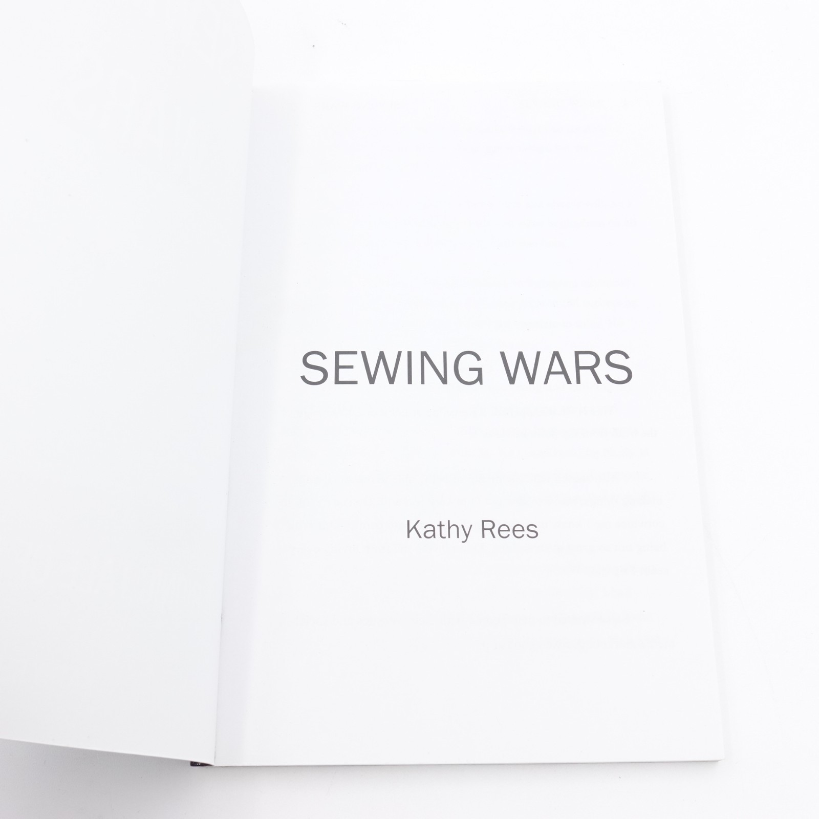 Sewing Wars A Bionic Tale of Treachery Kathy Reese 2018 PB 124 Pages Like New
