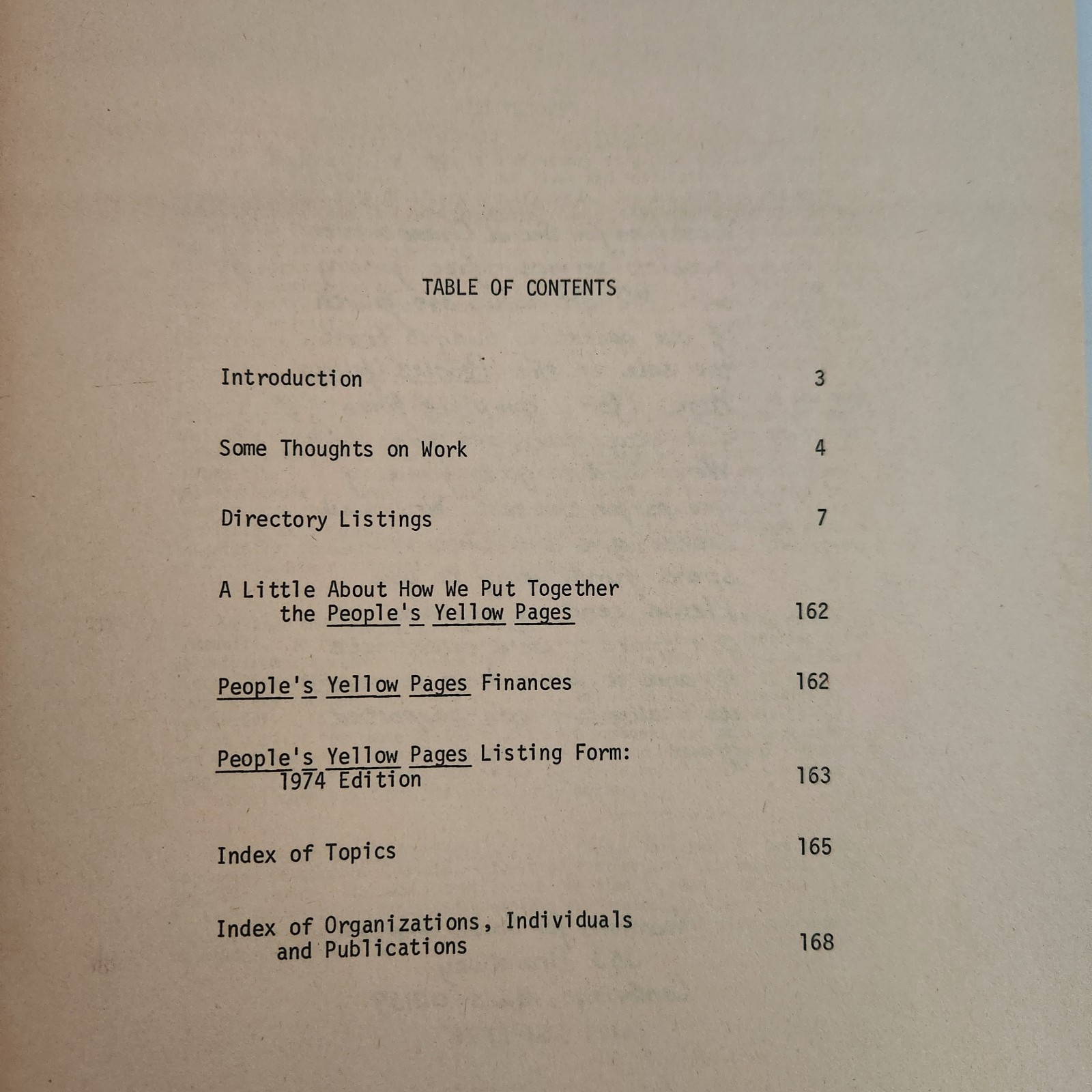People’s Yellow Pages 1973 Boston Cambridge Hippies Counterculture Radical Work